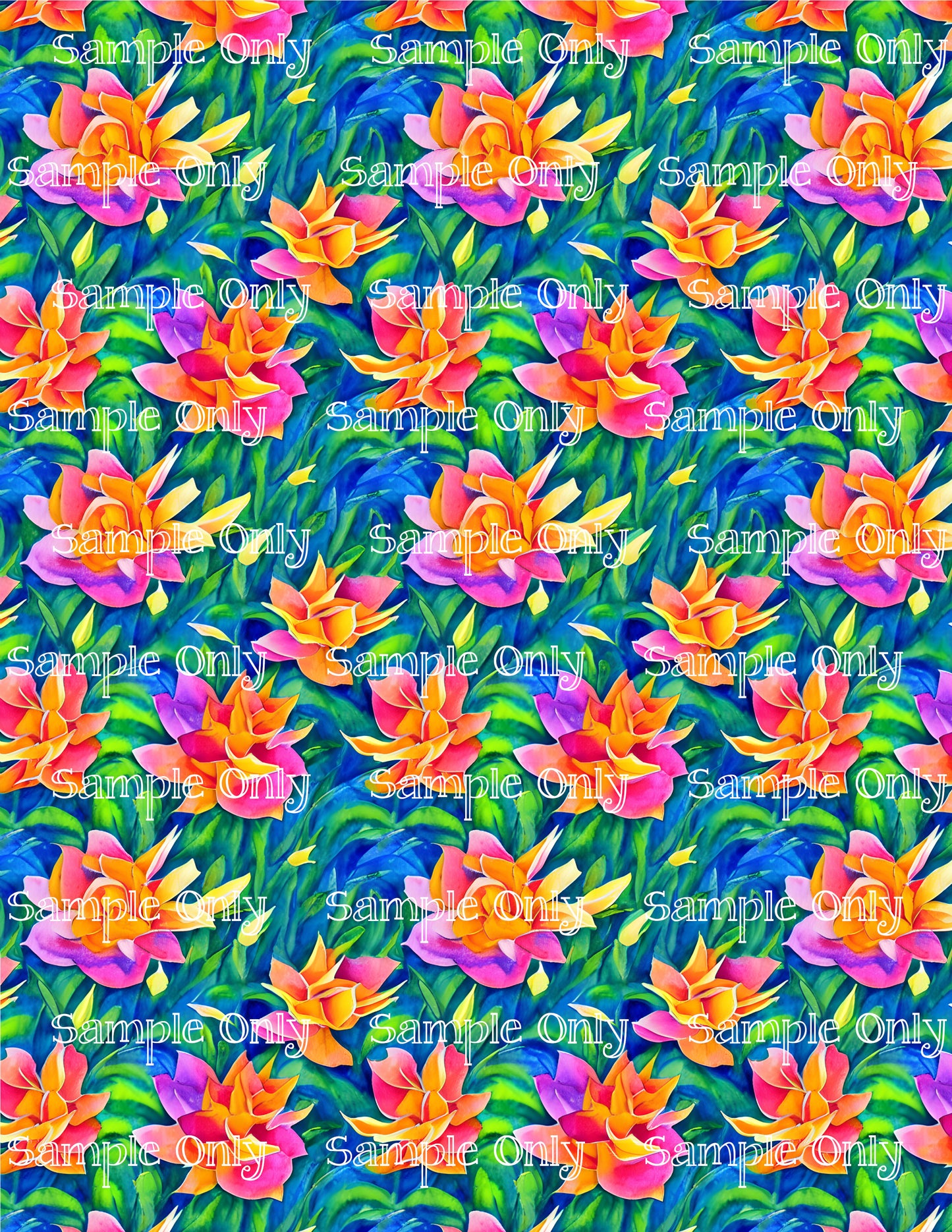 Wildflower Floral Pattern Image Sheet For Polymer Clay Transfer Decal DIGITAL FILE OR PRINTED WFF16