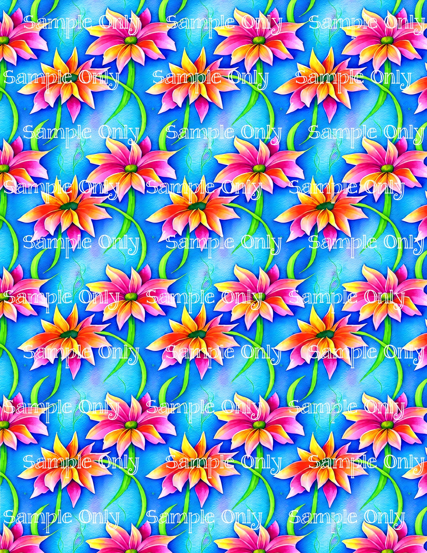 Wildflower Floral Pattern Image Sheet For Polymer Clay Transfer Decal DIGITAL FILE OR PRINTED WFF17