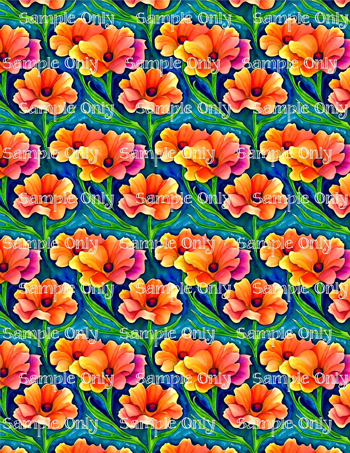 Wildflower Floral Pattern Image Sheet For Polymer Clay Transfer Decal DIGITAL FILE OR PRINTED WFF19