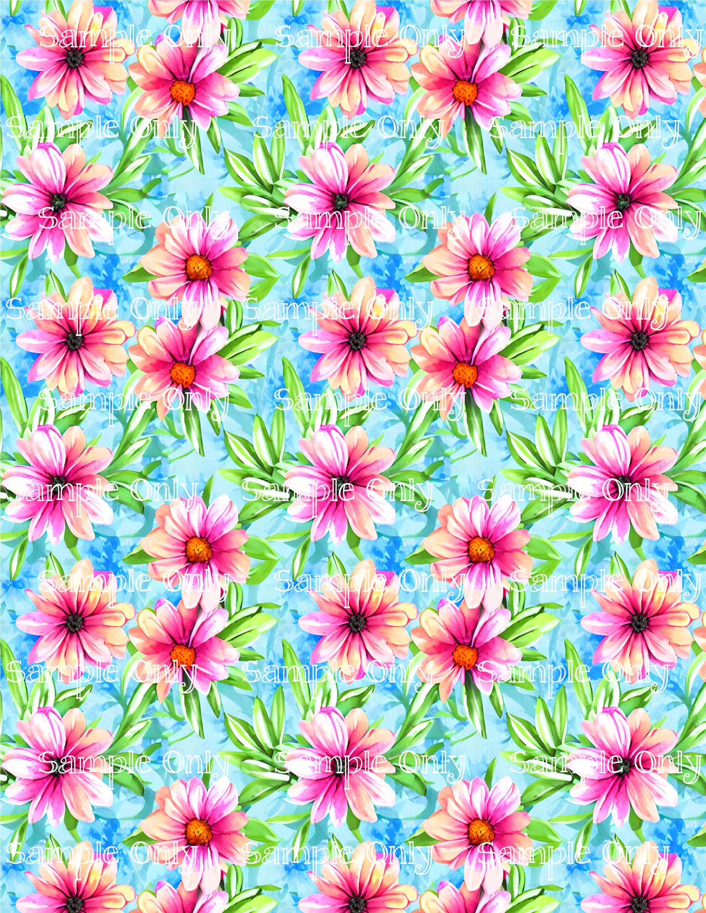 Wildflower Floral Pattern Image Sheet For Polymer Clay Transfer Decal DIGITAL FILE OR PRINTED WFF01