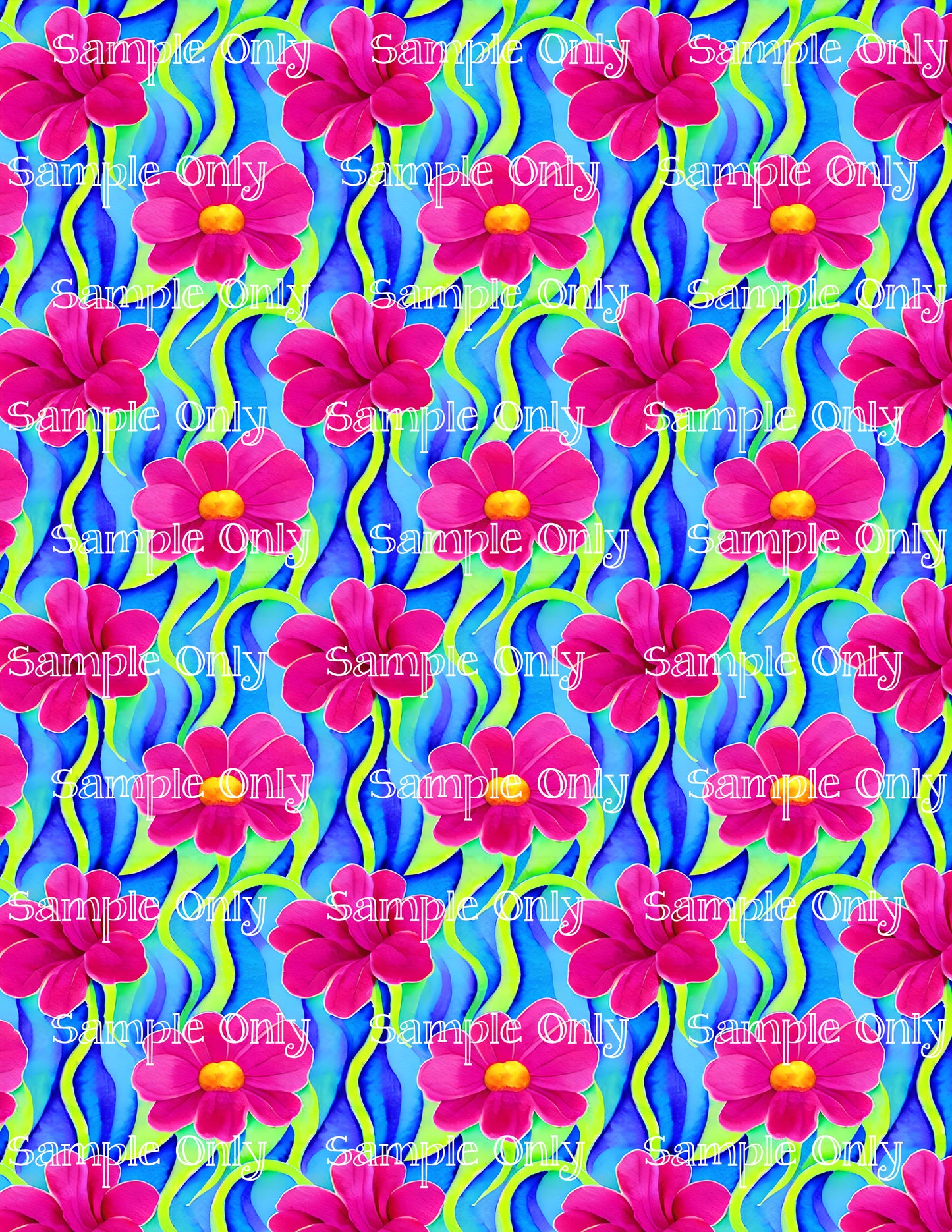 Wildflower Floral Pattern Image Sheet For Polymer Clay Transfer Decal DIGITAL FILE OR PRINTED WFF23