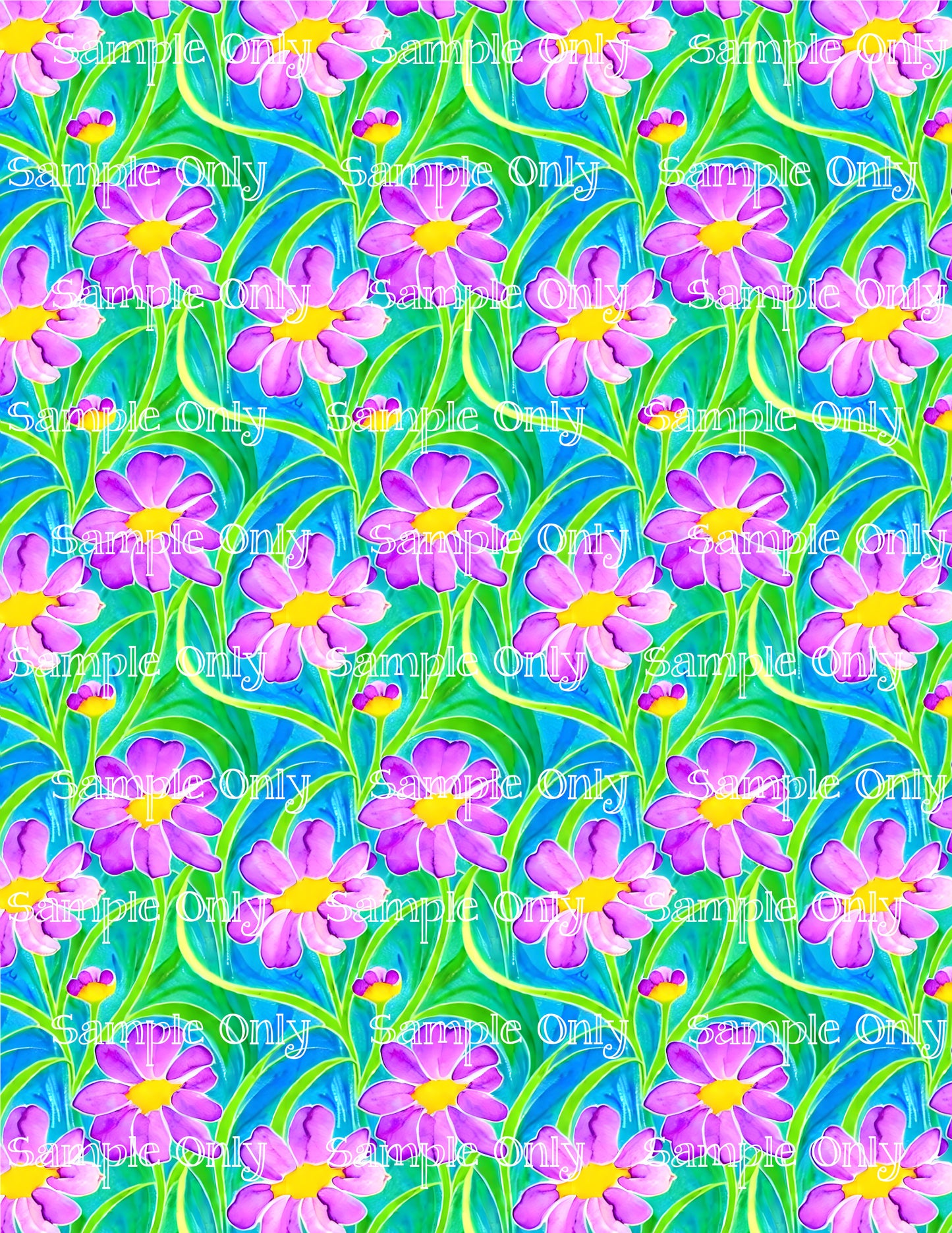 Wildflower Floral Pattern Image Sheet For Polymer Clay Transfer Decal DIGITAL FILE OR PRINTED WFF24