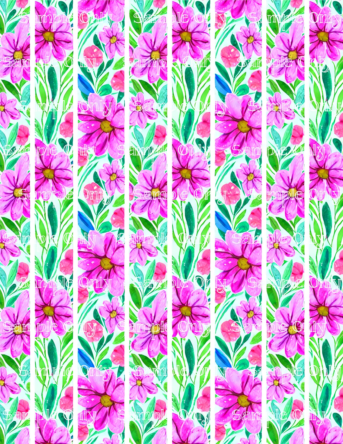 Wildflower Floral Pattern Image Sheet For Polymer Clay Transfer Decal DIGITAL FILE OR PRINTED WFF02