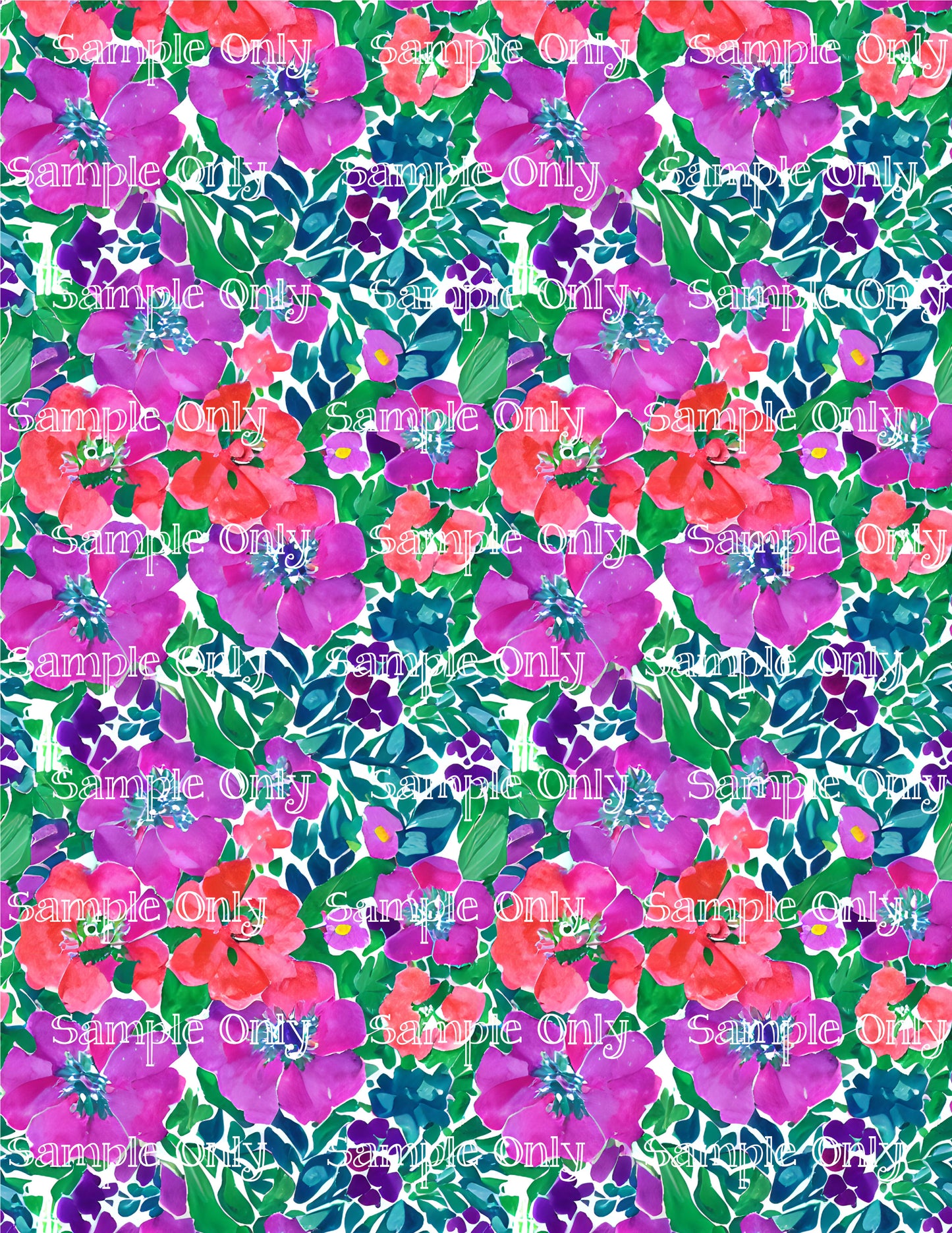 Wildflower Floral Pattern Image Sheet For Polymer Clay Transfer Decal DIGITAL FILE OR PRINTED WFF03