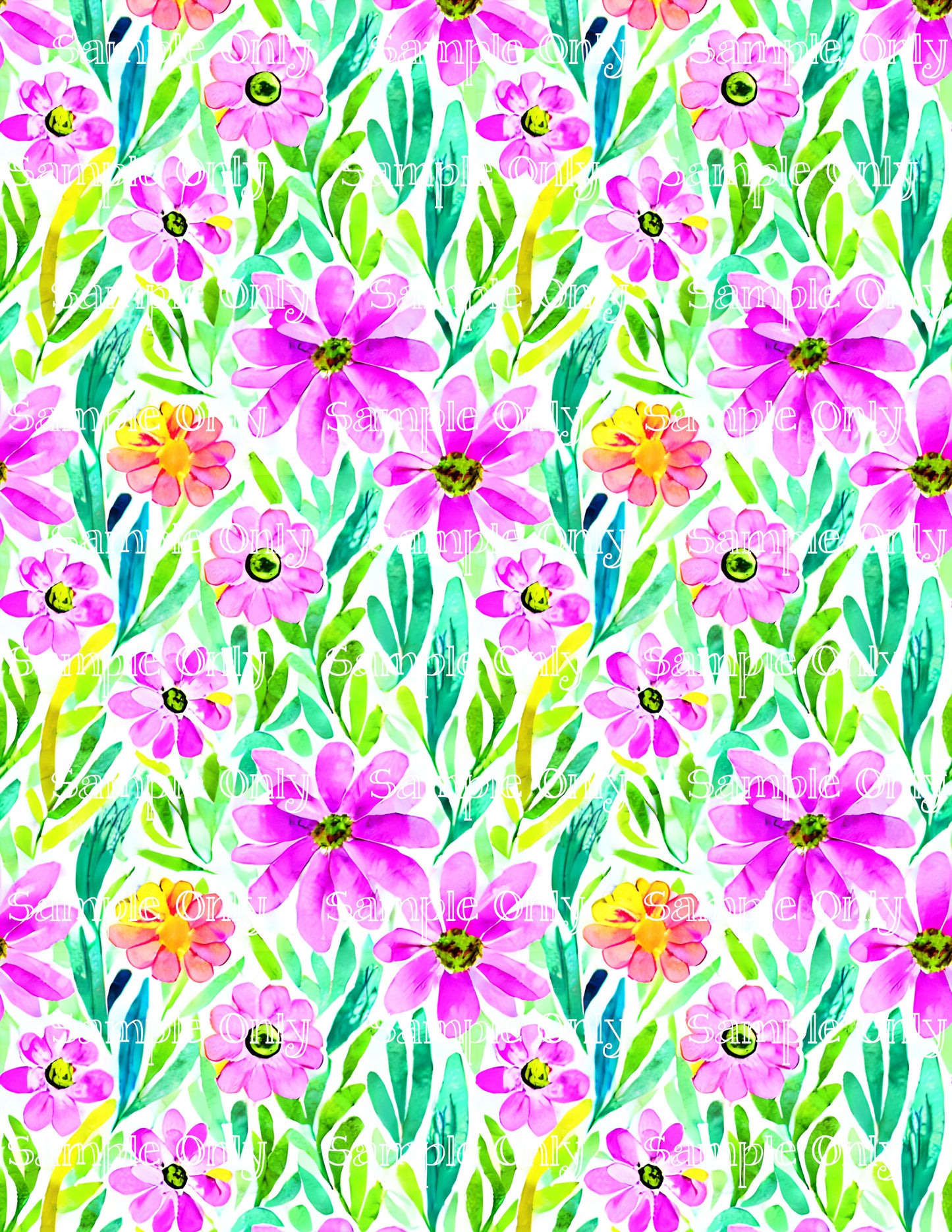 Wildflower Floral Pattern Image Sheet For Polymer Clay Transfer Decal DIGITAL FILE OR PRINTED WFF05
