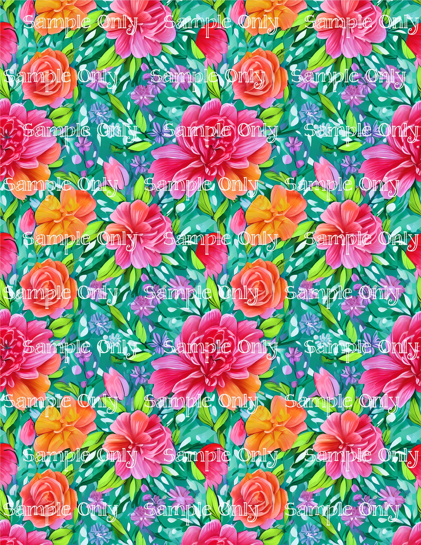 Wildflower Floral Pattern Image Sheet For Polymer Clay Transfer Decal DIGITAL FILE OR PRINTED WFF08