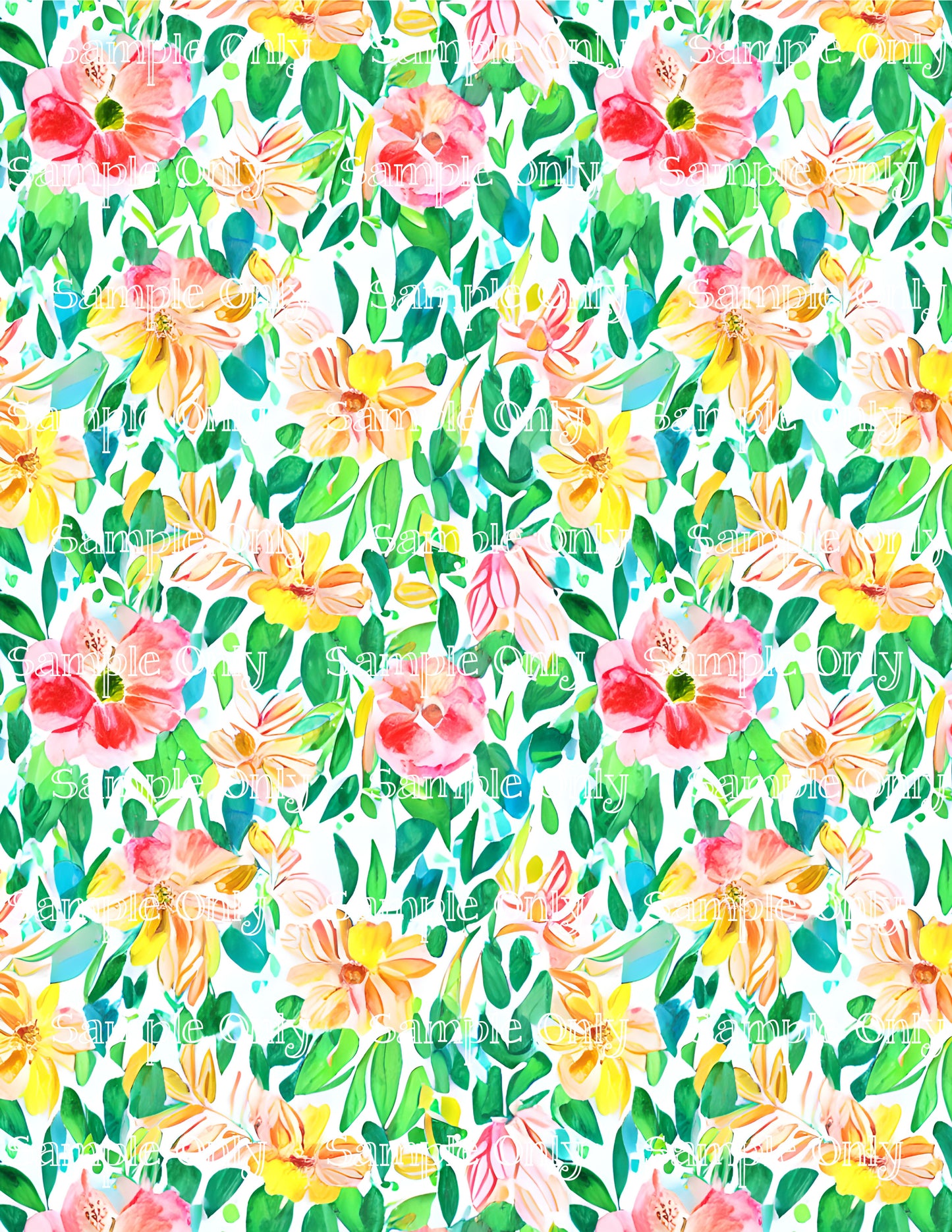 Wildflower Floral Pattern Image Sheet For Polymer Clay Transfer Decal DIGITAL FILE OR PRINTED WFF09