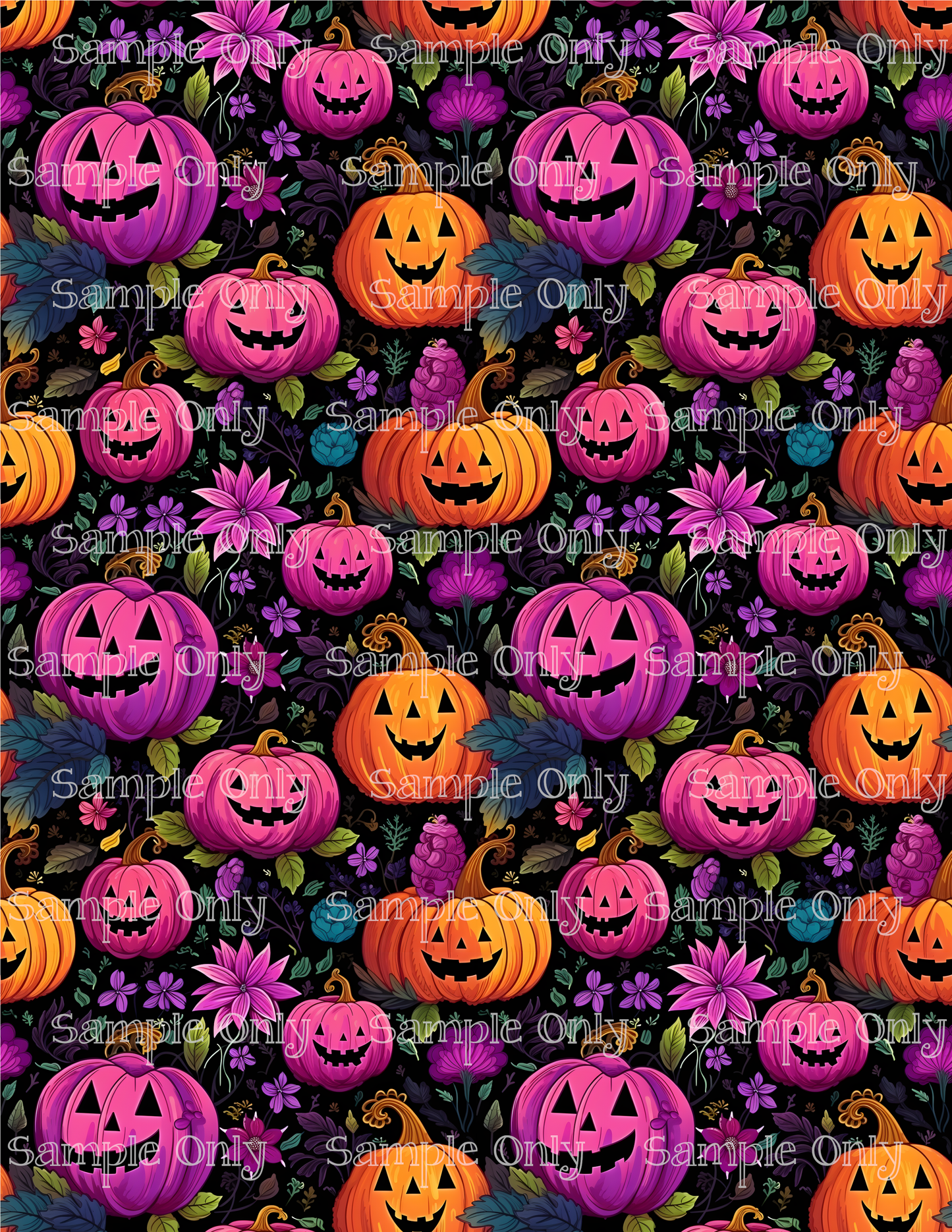Halloween Jack O Lantern Pumpkins 02 Image Sheet For Polymer Clay Transfer Decal DIGITAL FILE OR PRINTED