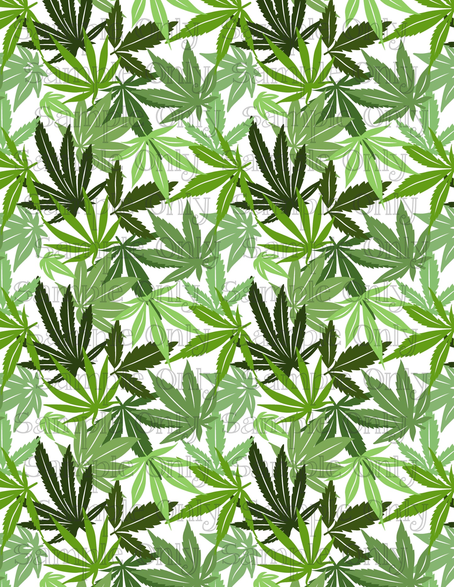 Cannabis Cluster Leaves Set-01 Pattern Image Sheet For Polymer Clay Transfer Decal DIGITAL FILE OR PRINTED