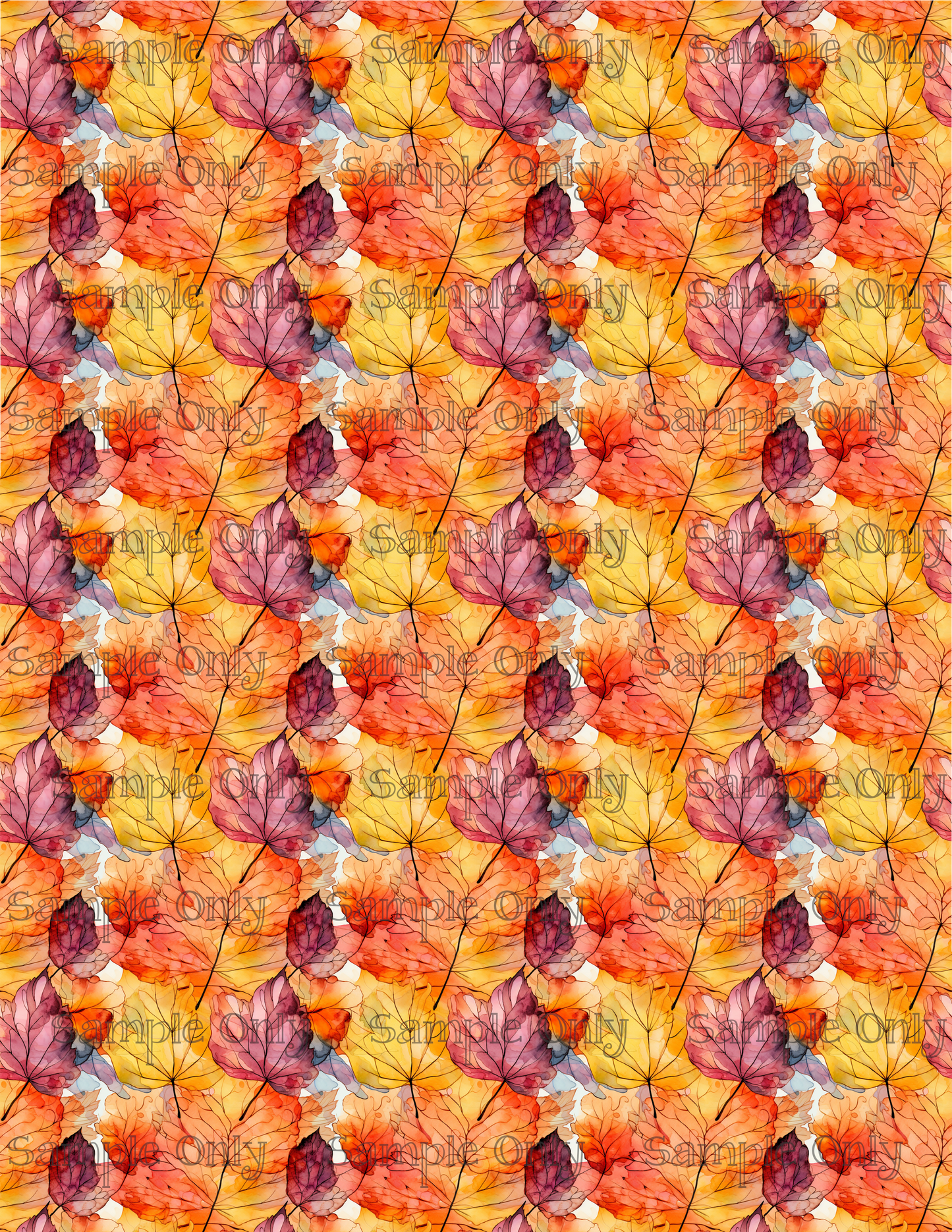 Autumn Leaves 11 Image Sheet For Polymer Clay Transfer Decal DIGITAL FILE OR PRINTED