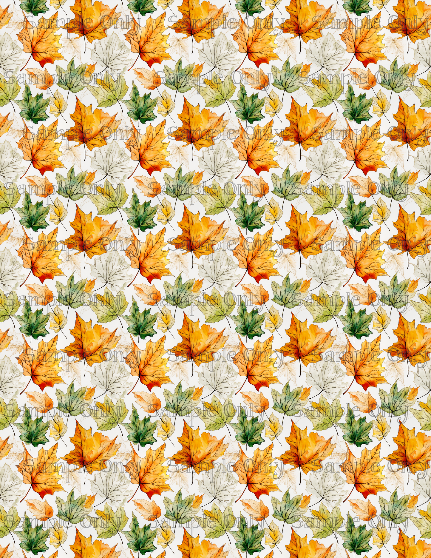 Autumn Leaves 09 Image Sheet For Polymer Clay Transfer Decal DIGITAL FILE OR PRINTED