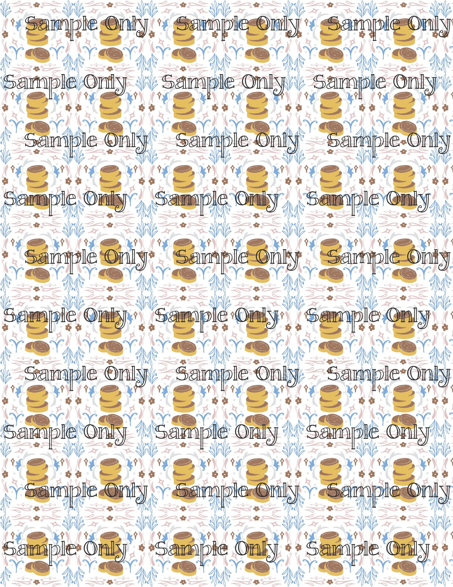 Hanukkah Pattern 100 Image Sheet For Polymer Clay Transfer Decal DIGITAL FILE OR PRINTED