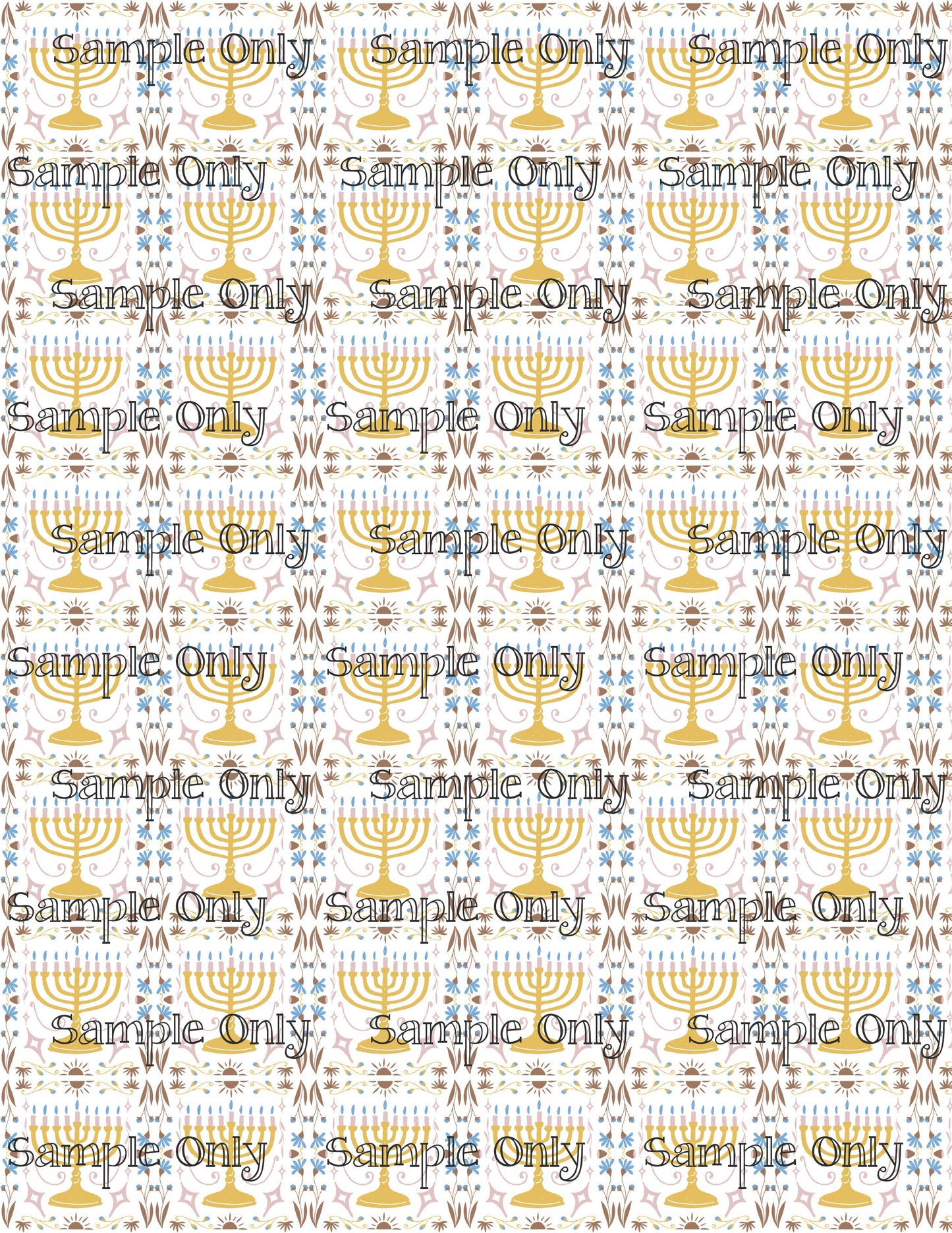 Hanukkah Pattern 102 Image Sheet For Polymer Clay Transfer Decal DIGITAL FILE OR PRINTED