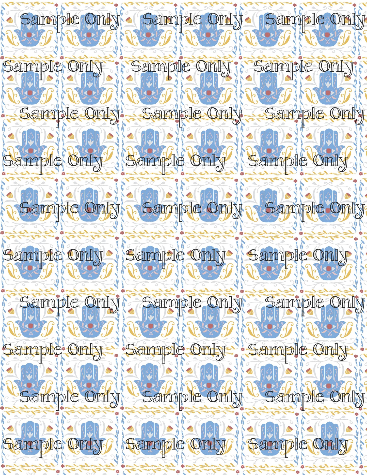 Hanukkah Pattern 103 Image Sheet For Polymer Clay Transfer Decal DIGITAL FILE OR PRINTED