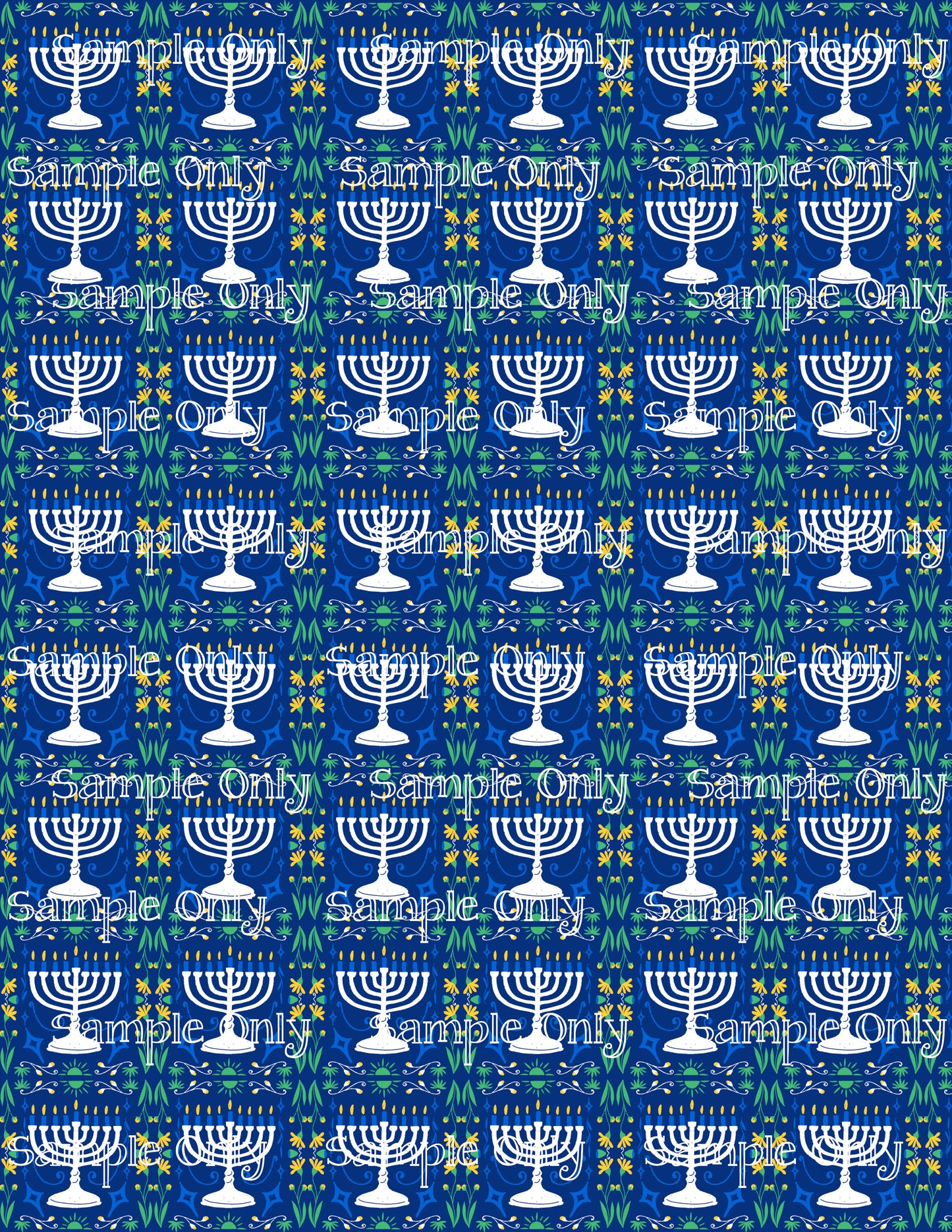 Hanukkah Pattern 12 Image Sheet For Polymer Clay Transfer Decal DIGITAL FILE OR PRINTED