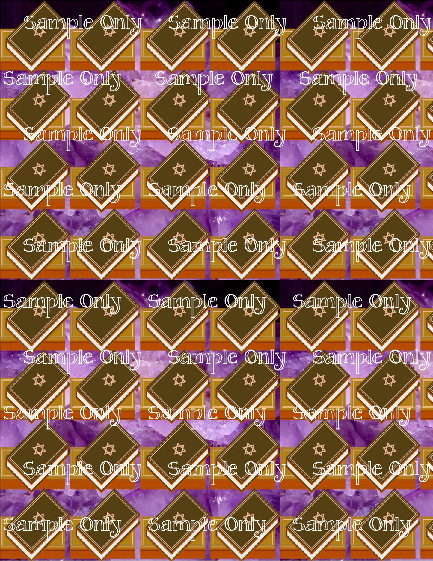 Hanukkah Pattern 14 Image Sheet For Polymer Clay Transfer Decal DIGITAL FILE OR PRINTED