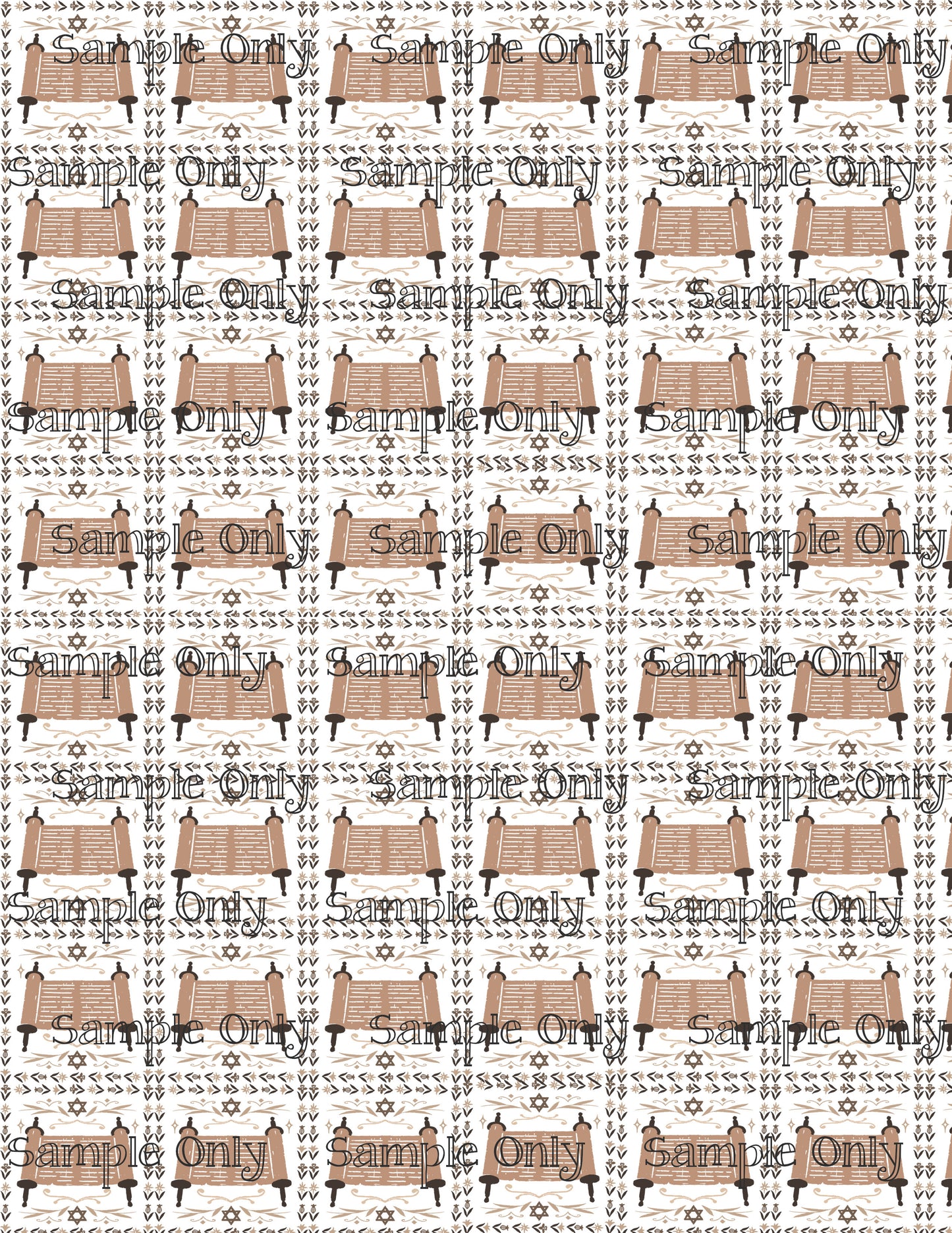Hanukkah Pattern 27 Image Sheet For Polymer Clay Transfer Decal DIGITAL FILE OR PRINTED