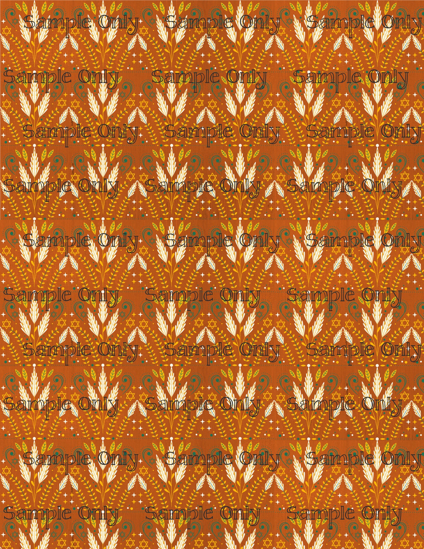 Hanukkah Pattern 29 Image Sheet For Polymer Clay Transfer Decal DIGITAL FILE OR PRINTED