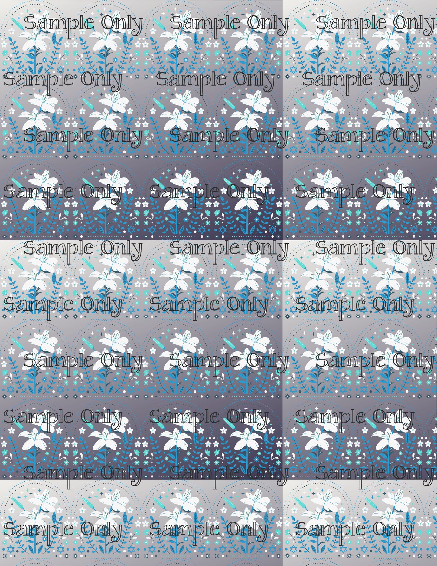 Hanukkah Pattern 30 Image Sheet For Polymer Clay Transfer Decal DIGITAL FILE OR PRINTED