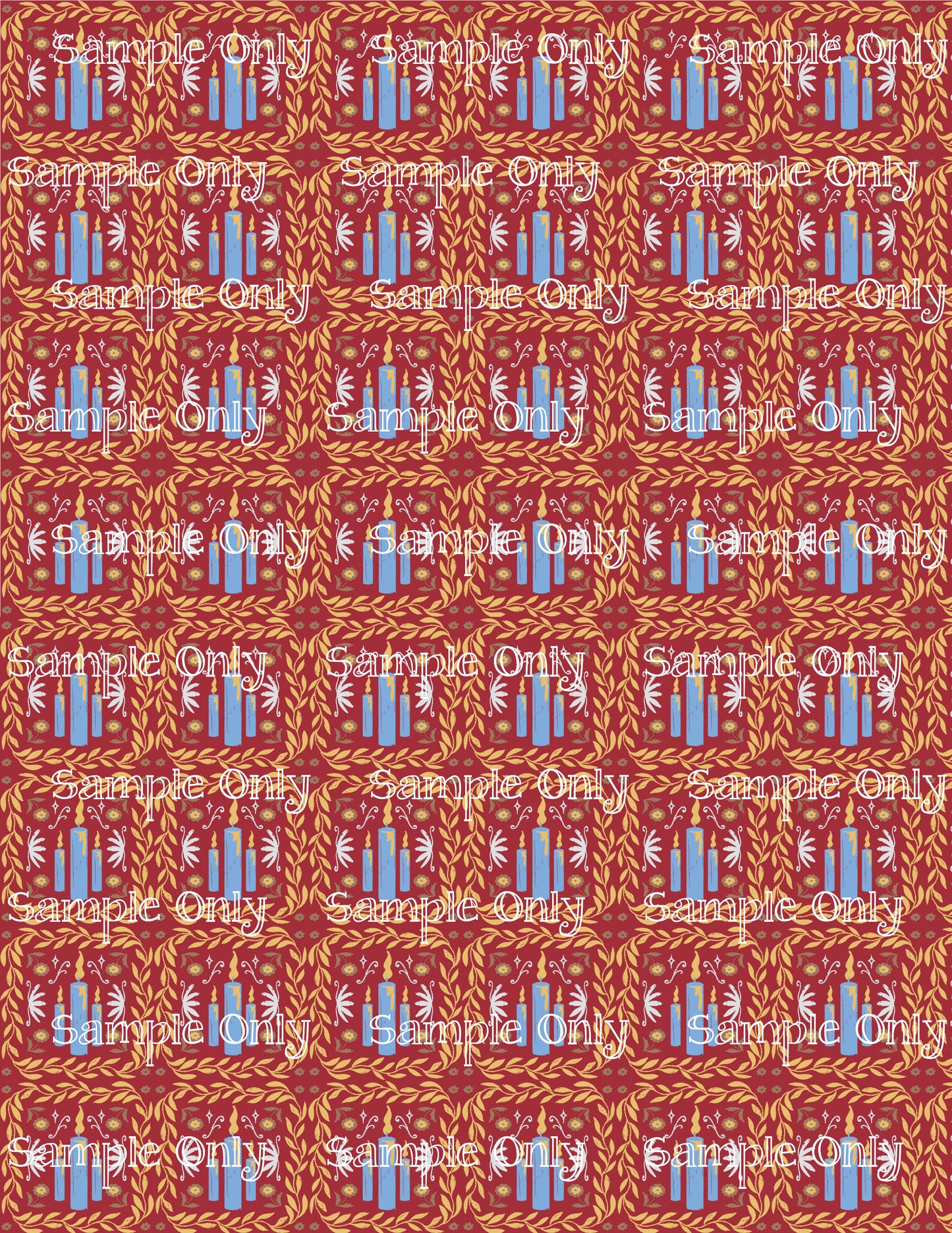 Hanukkah Pattern 37 Image Sheet For Polymer Clay Transfer Decal DIGITAL FILE OR PRINTED