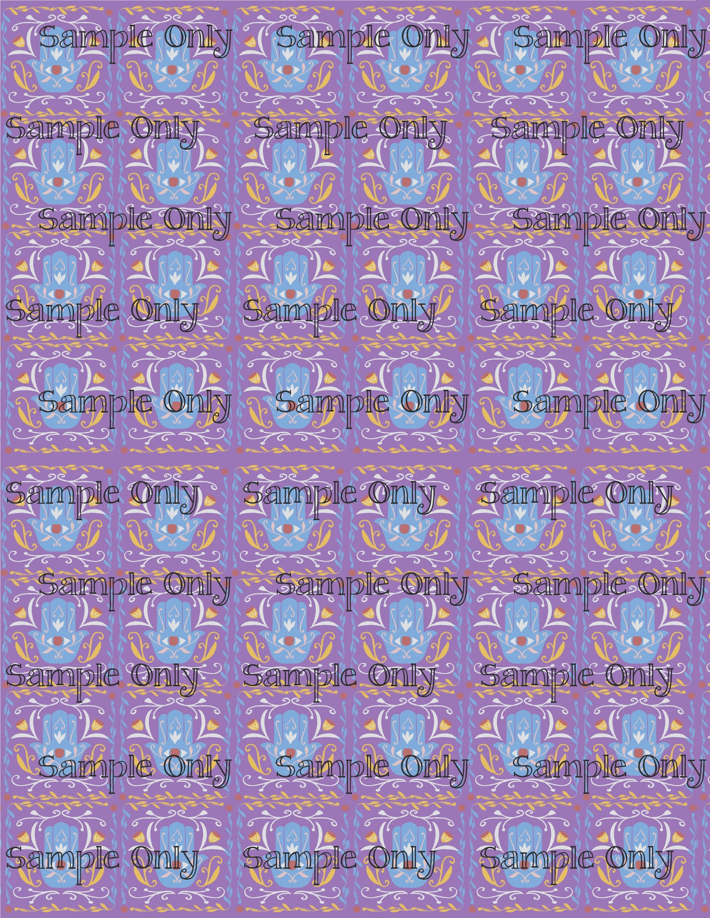 Hanukkah Pattern 50 Image Sheet For Polymer Clay Transfer Decal DIGITAL FILE OR PRINTED