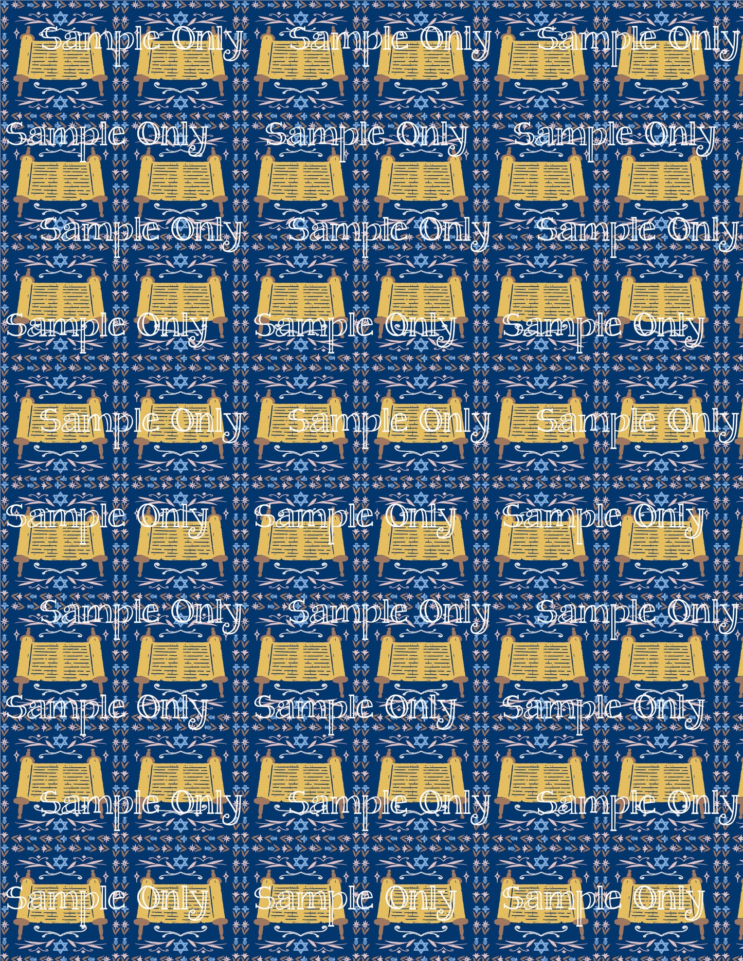 Hanukkah Pattern 55 Image Sheet For Polymer Clay Transfer Decal DIGITAL FILE OR PRINTED