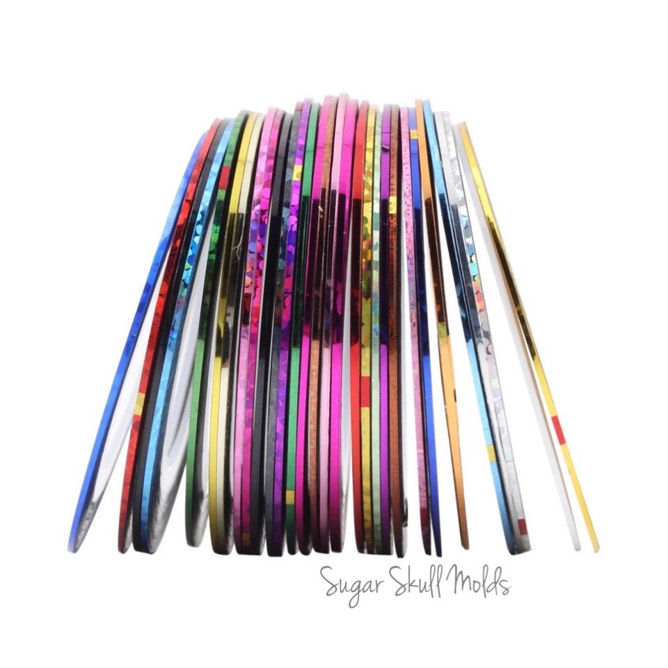 10pcs Thin Metallic Striping Tape For Resin Crafts Polymer Clay Mixed Media