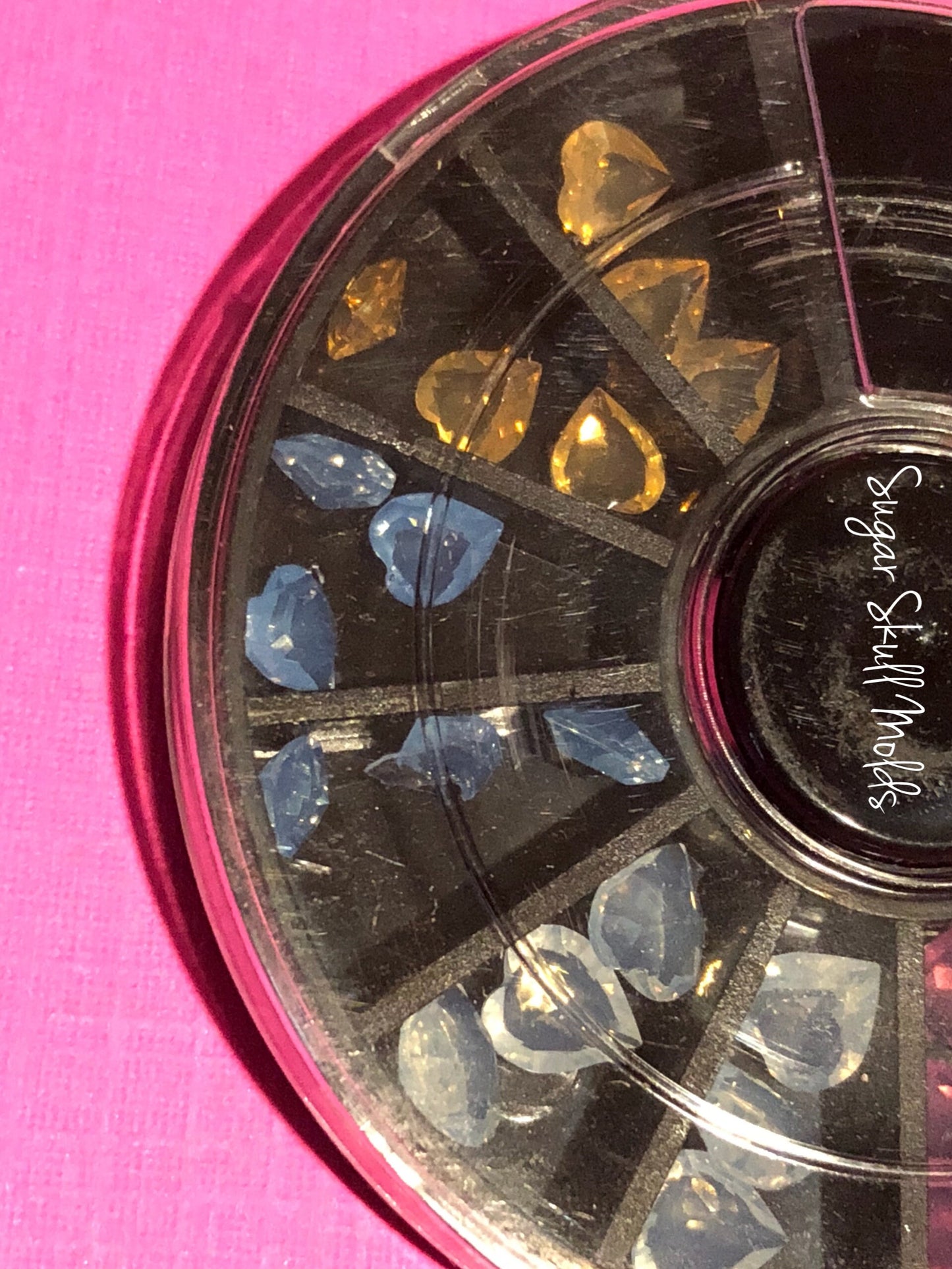 Opaque Pastel Heart Acrylic Rhinestones Mini Point Back Cabochon