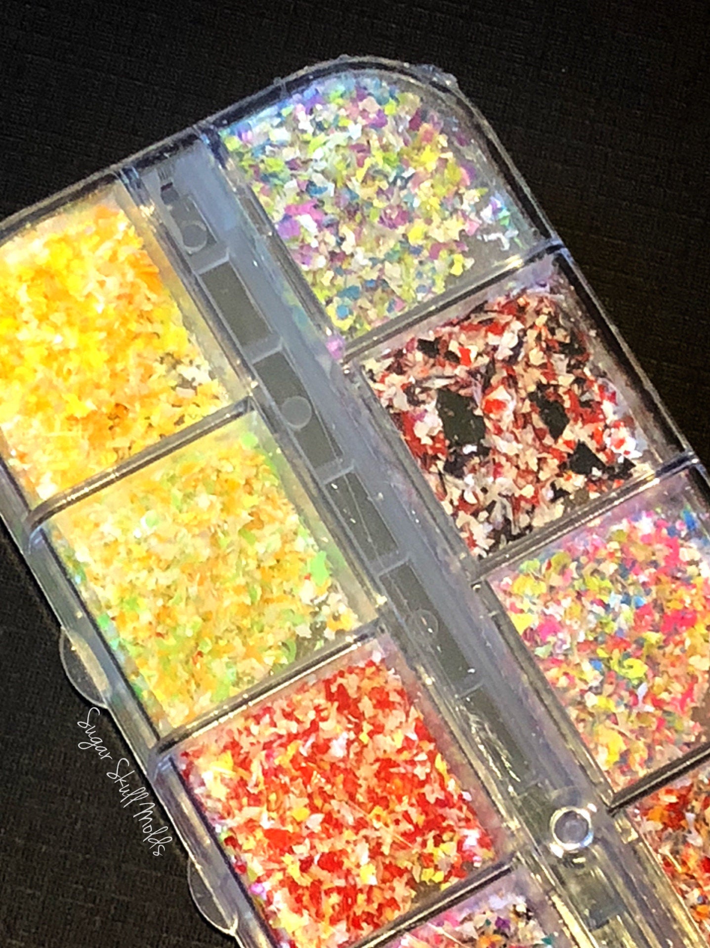 12 Asst Color Party Mix Shard Glitter Set