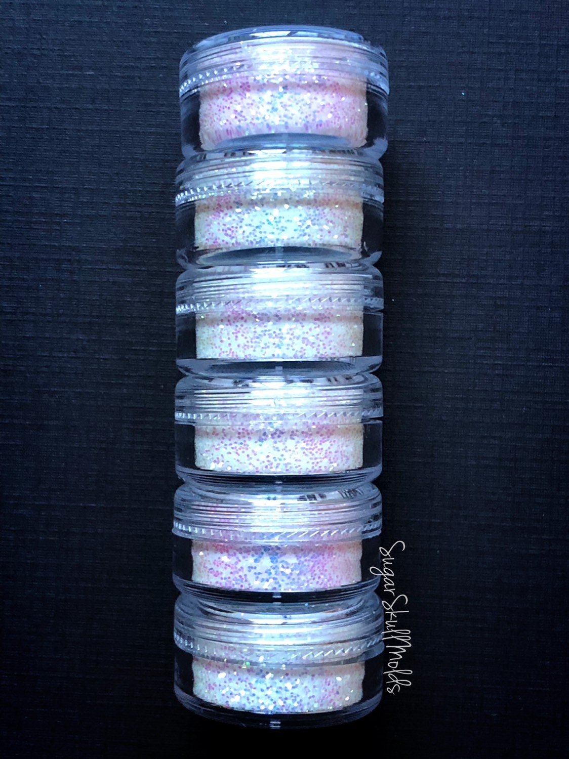 6 Jar Set Of Premium Ultrafine Color Changing UV Glitter