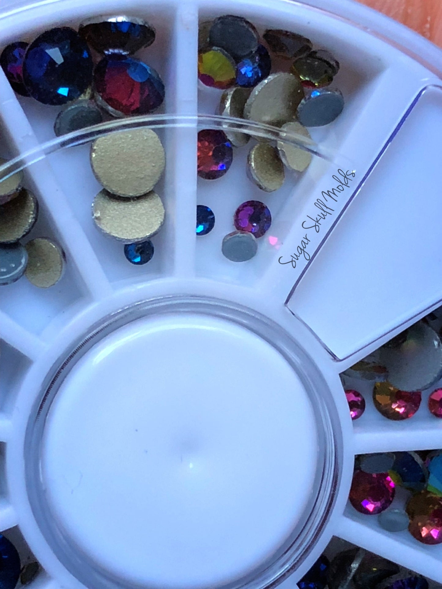 Assorted Gradient 2-5mm Round Glass Crystal Rhinestones Flatback Cabochon