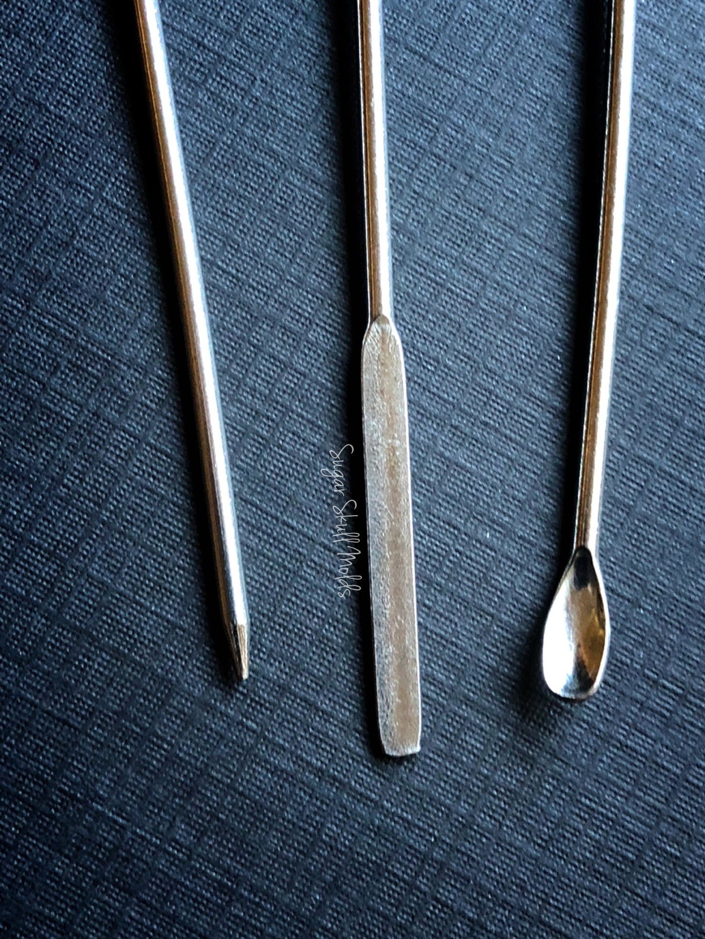 3pc Mini Jeweled Spoon Scoop Spatula and Dotting Tool Set