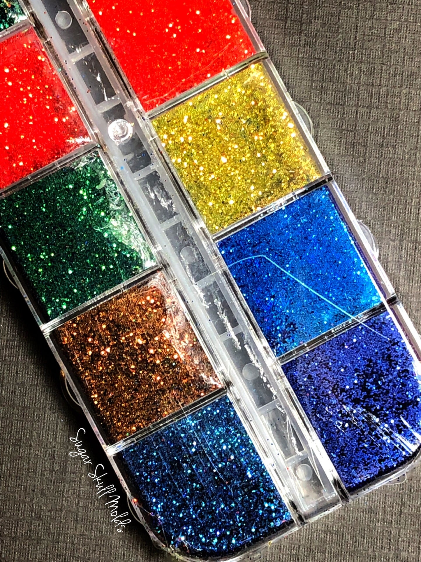 12 Assorted Holigraphic Chameleon Shimmer Glitter Powder