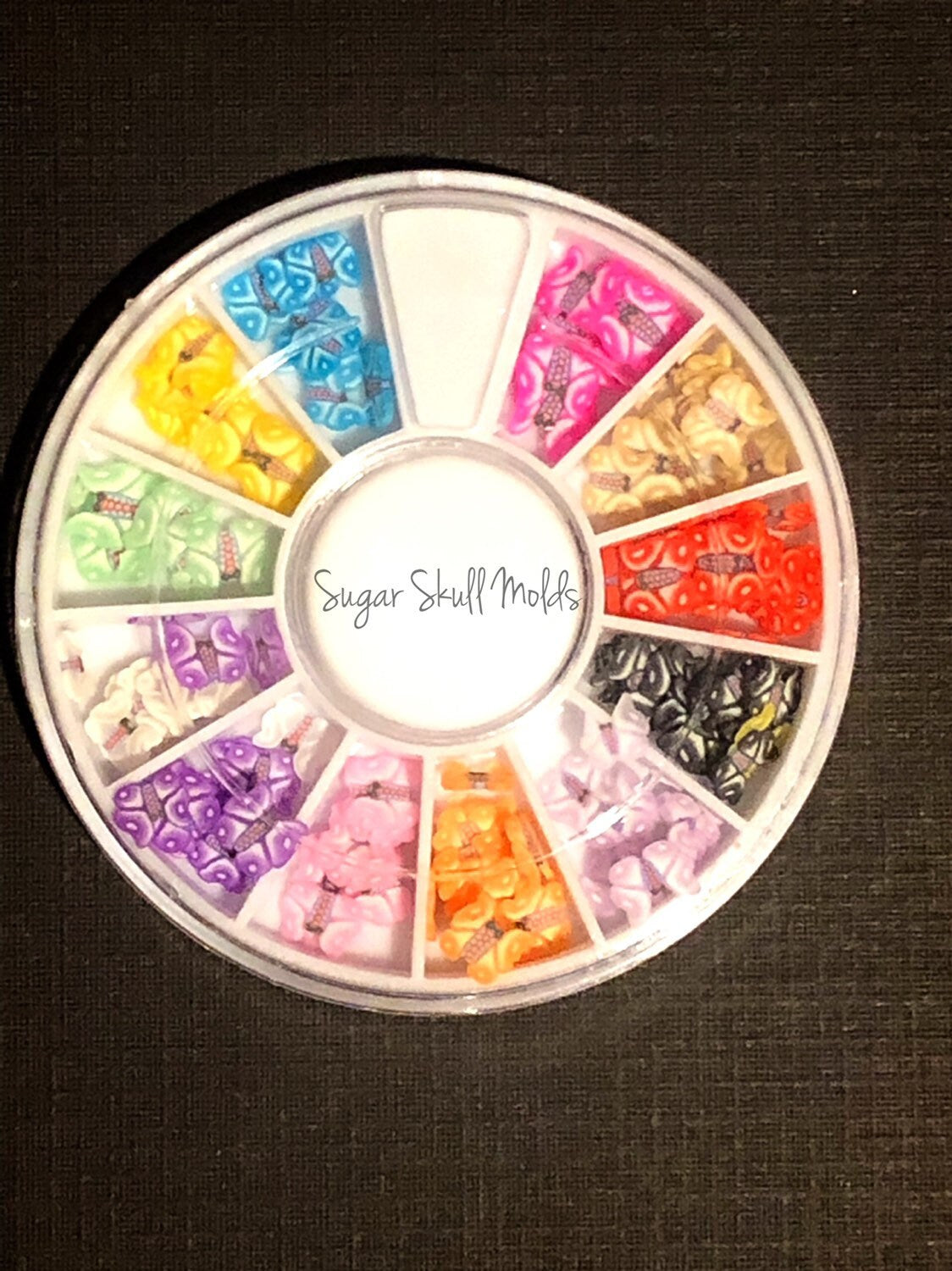 Colorful Mini Polymer Clay Butterfly Cane Slices For Resin Jewelry Crafts