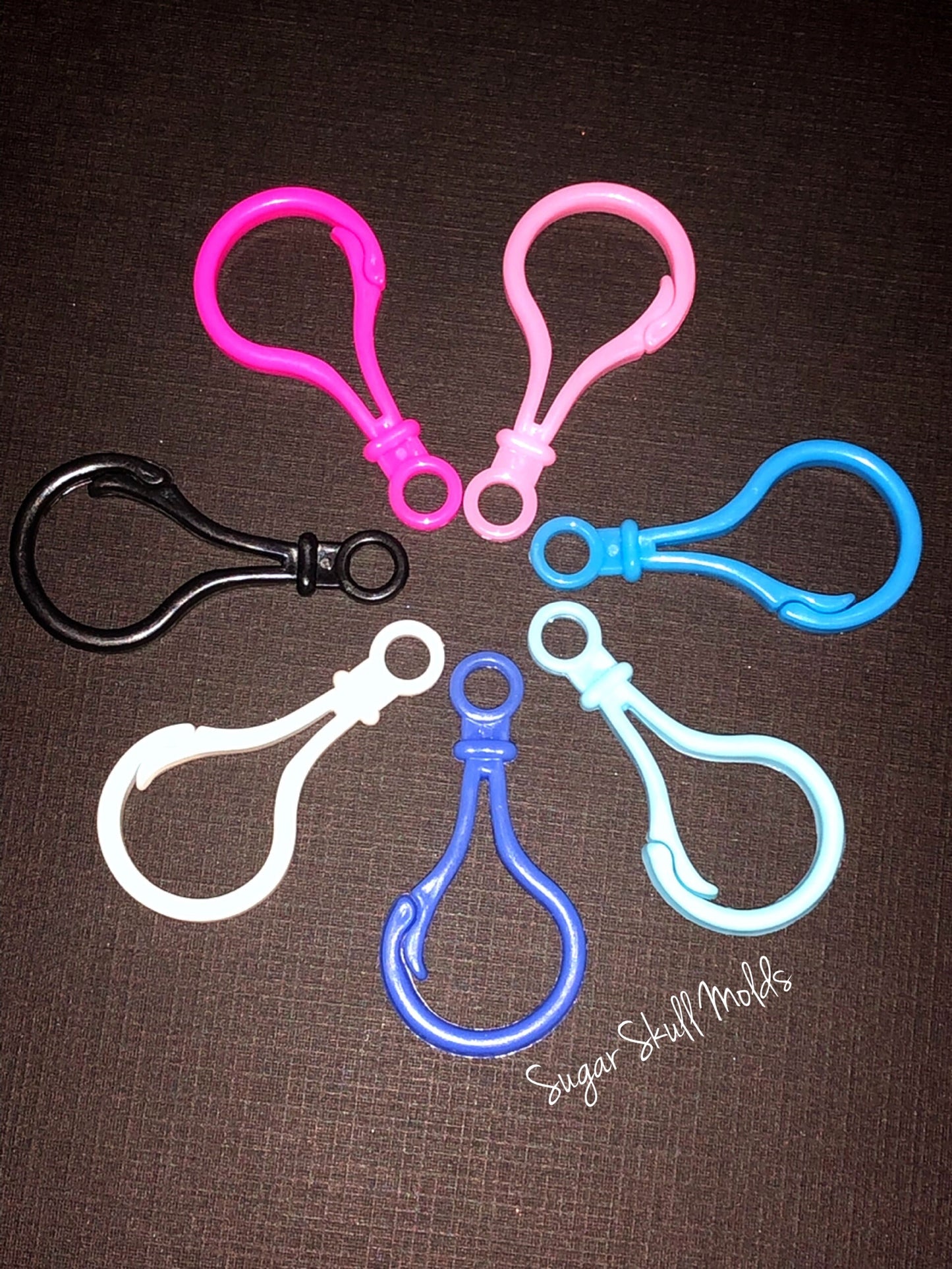 10pc Acrylic Purse Charm Lanyard Hook Bag Clips You Choose The Color