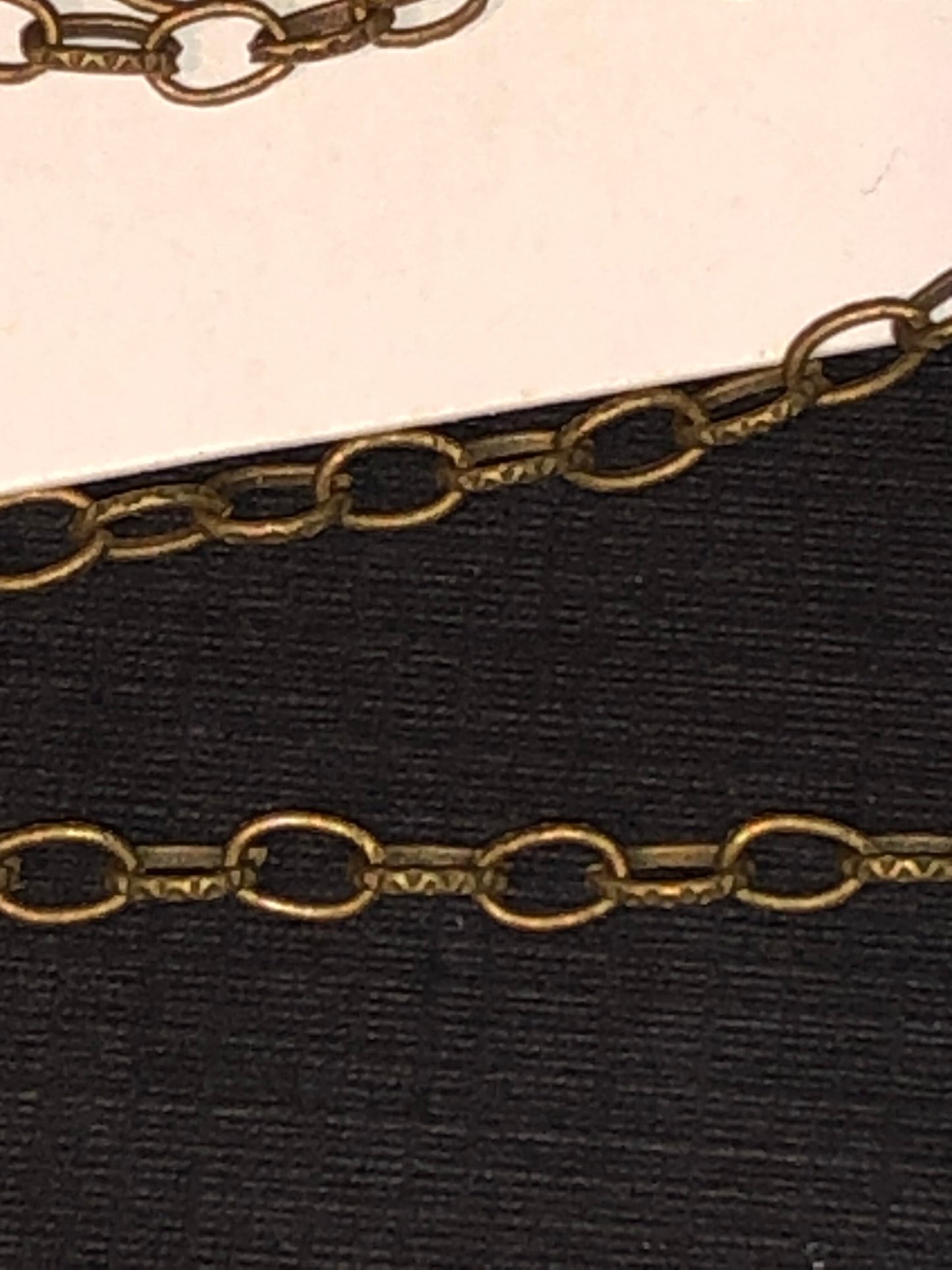 5 Meters 3x5mm Textured Antique Brass Lightweight Metal Cable Chain 16 Feet