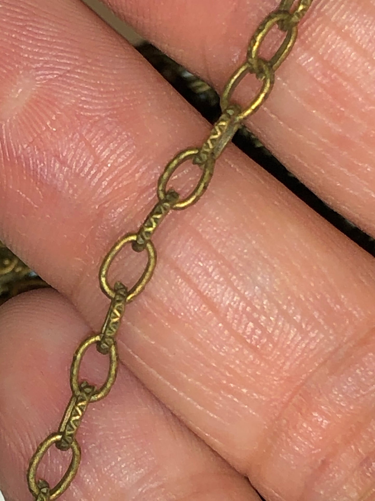 5 Meters 3x5mm Textured Antique Brass Lightweight Metal Cable Chain 16 Feet