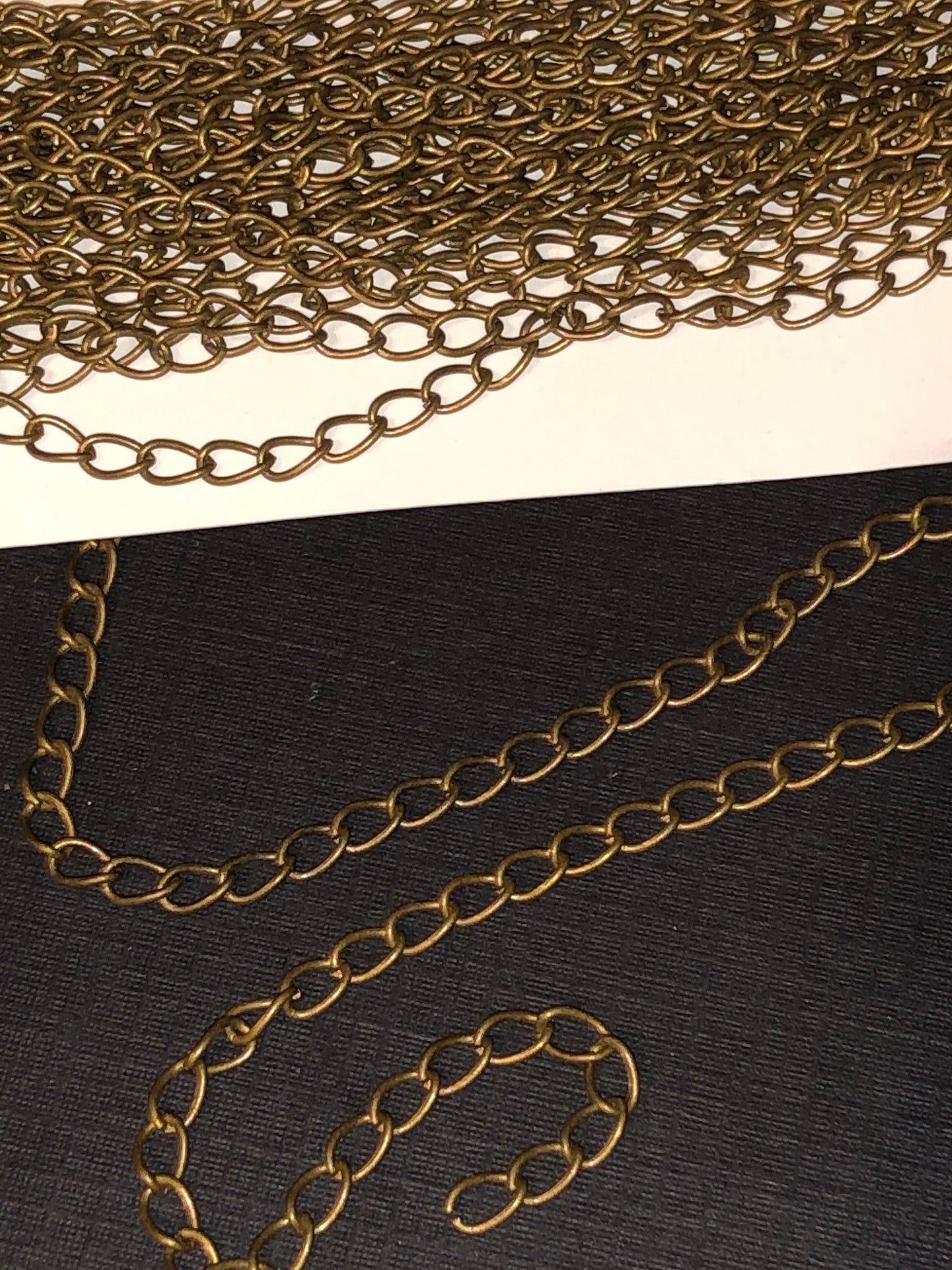 5 Meters 3x5mm Smooth Antique Brass Lightweight Metal Cable Chain 16 Feet