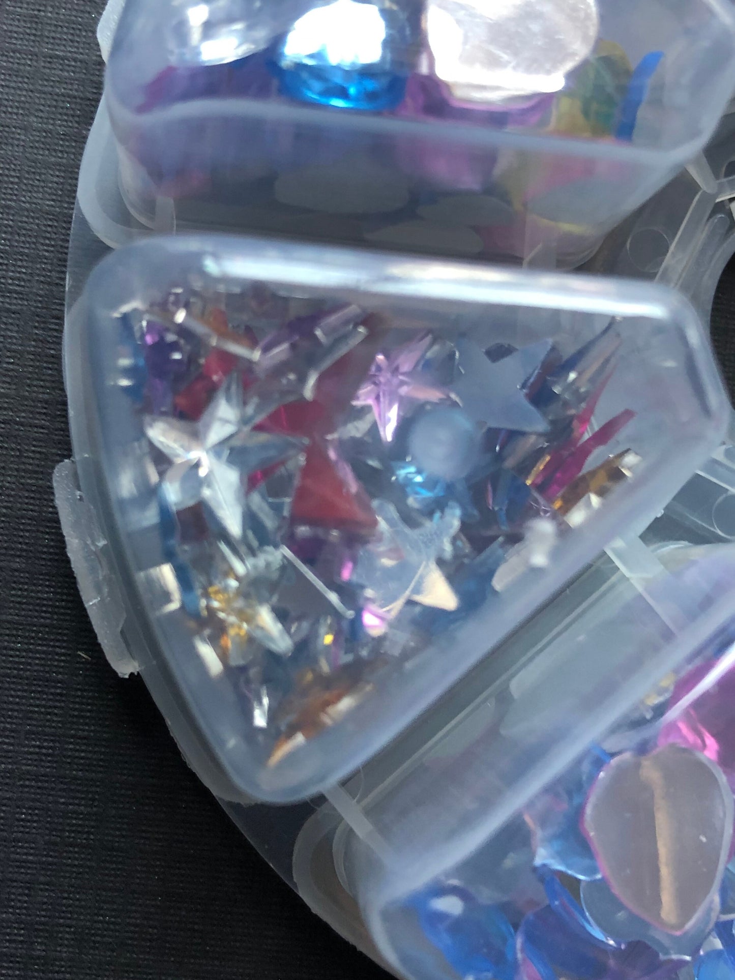 Pastel and Crystal Clear Acrylic Rhinestones Heart Flower Star 8-20mm