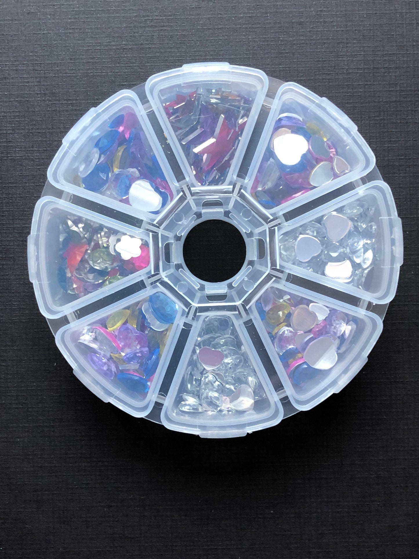 Pastel and Crystal Clear Acrylic Rhinestones Heart Flower Star 8-20mm