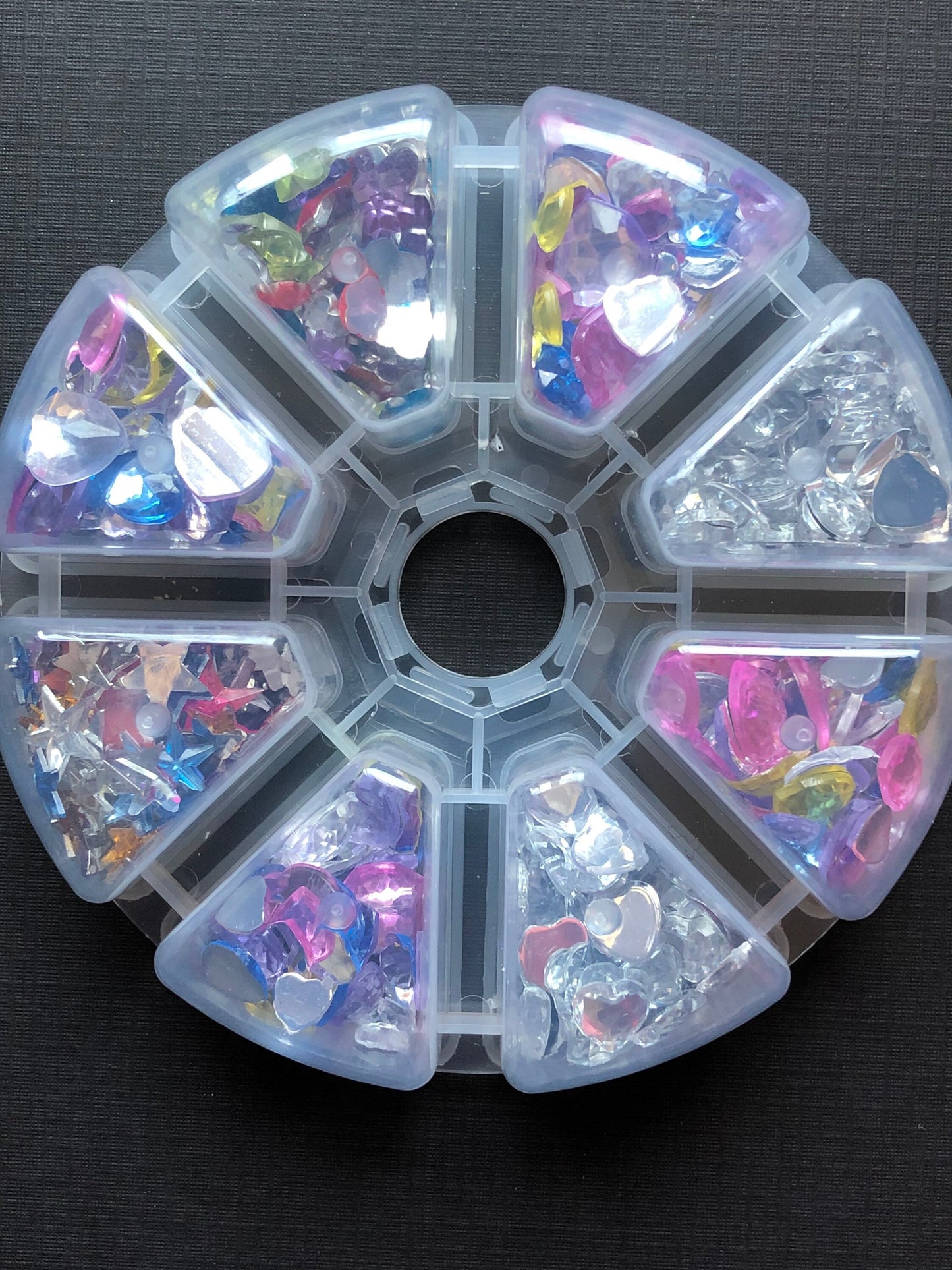 Pastel and Crystal Clear Acrylic Rhinestones Heart Flower Star 8-20mm