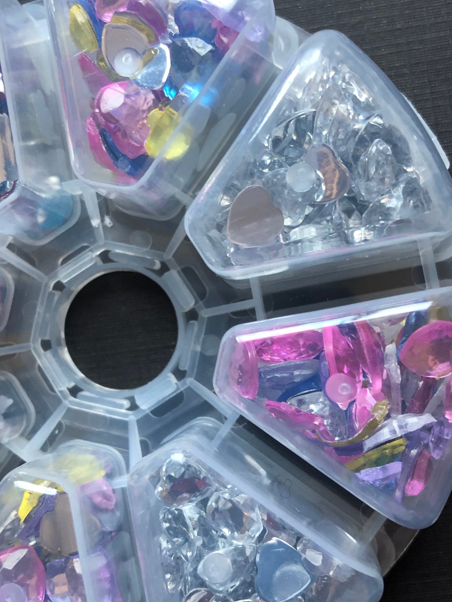 Pastel and Crystal Clear Acrylic Rhinestones Heart Flower Star 8-20mm