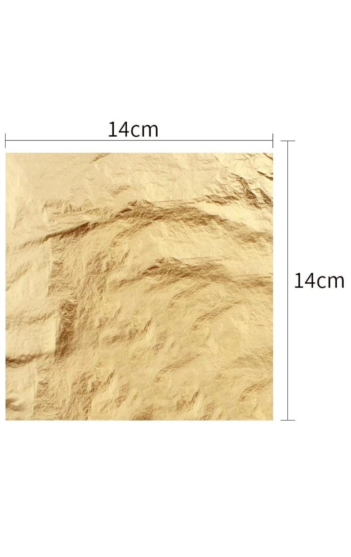 100 Sheets Of Gold Metal Foil Leaf Sheets 14x14cm
