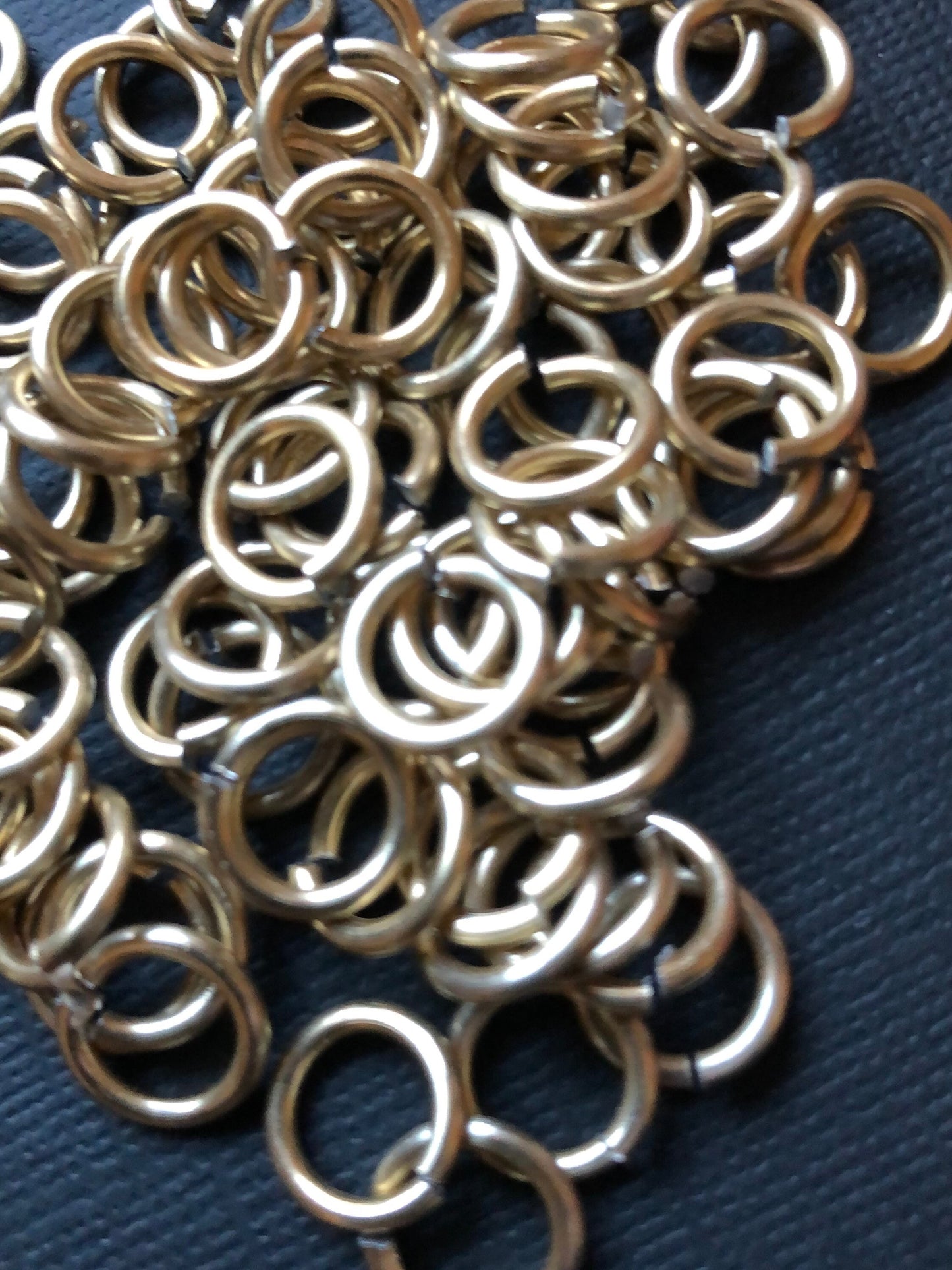 135pc Gold Aluminum 10mm Open Jumprings Jewelry Making Chain Maille