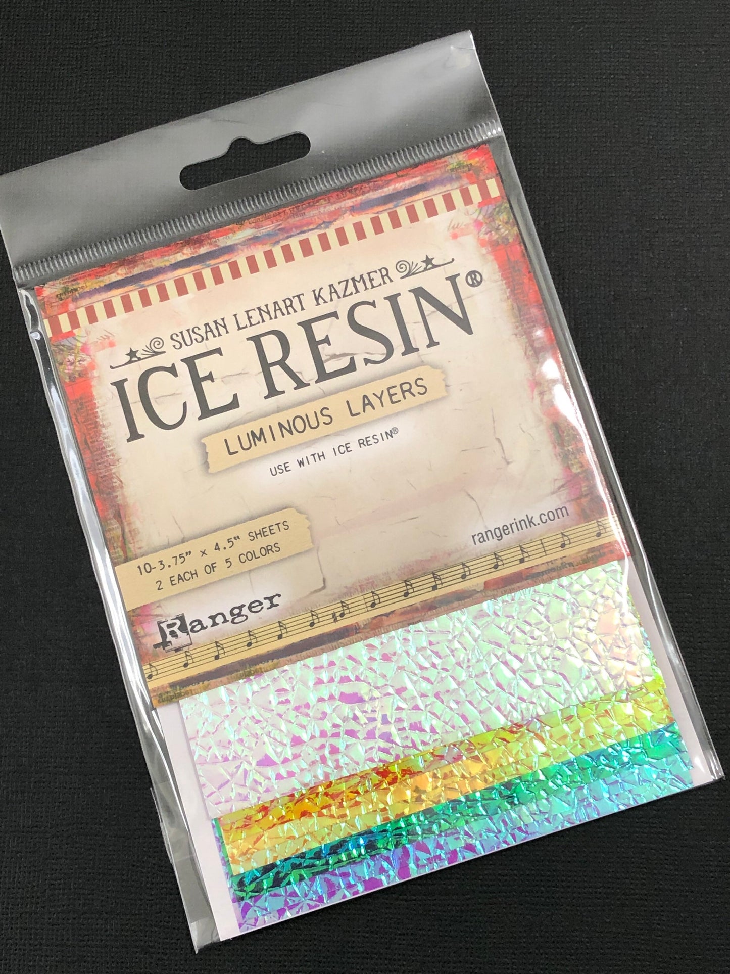 10pc Ice Resin Assorted Iridescent Luminous Layers Art Sheets For Resin Crafts and More