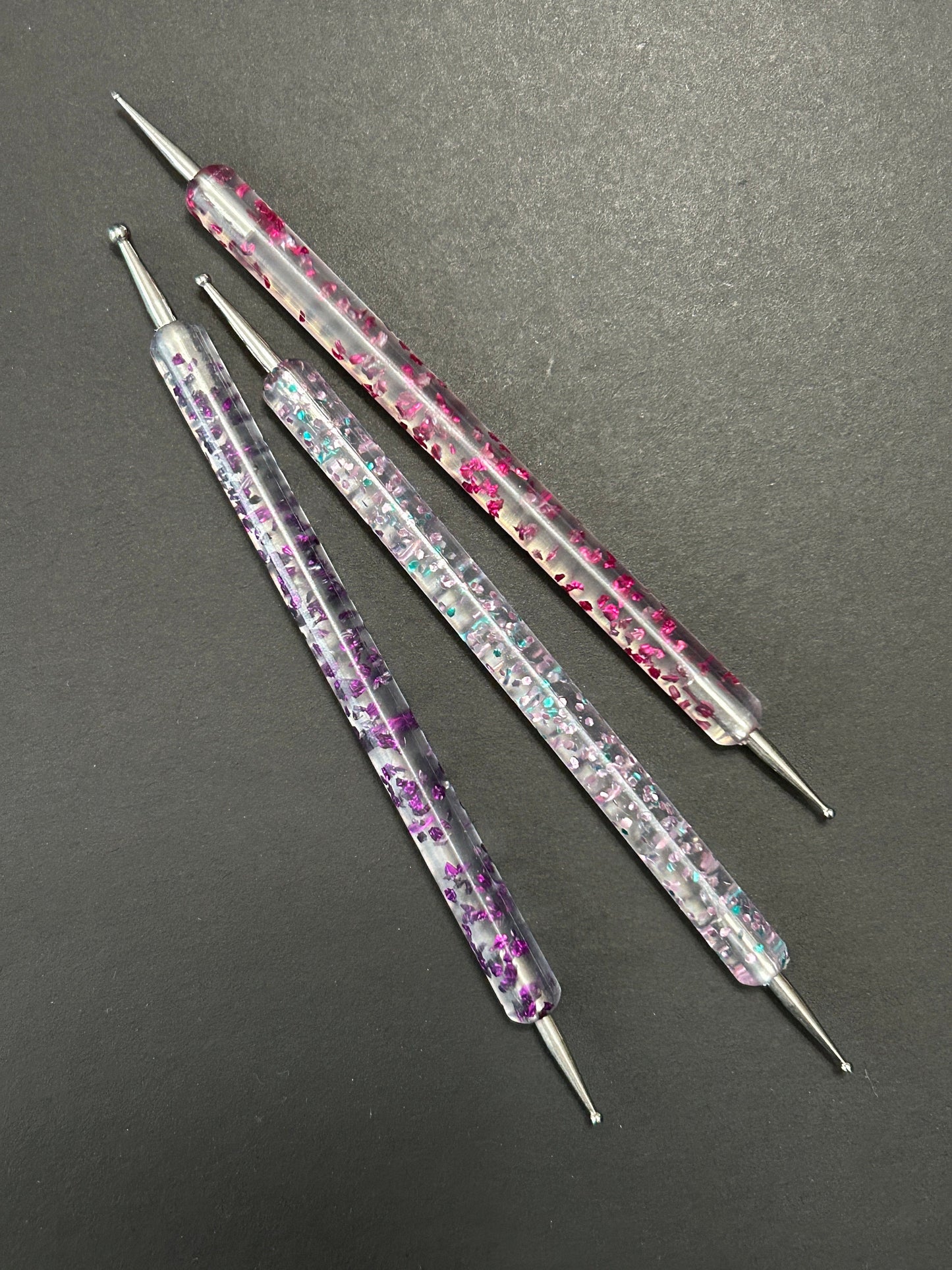 3pc Glittery Double Sided Dotting Tool For Painting Mandala Dot Art Rock Painting Polymer Clay