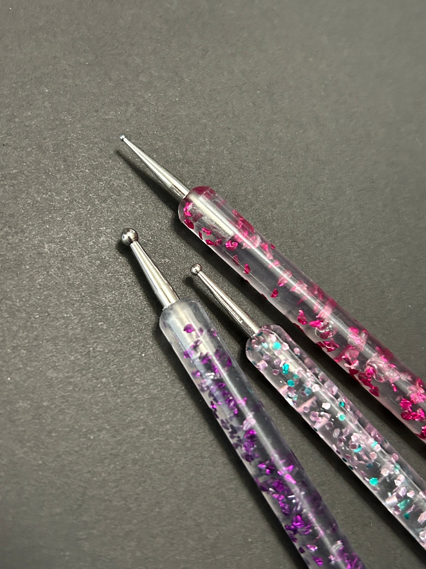 3pc Glittery Double Sided Dotting Tool For Painting Mandala Dot Art Rock Painting Polymer Clay