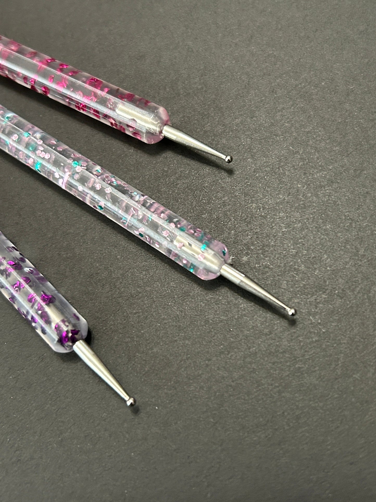 3pc Glittery Double Sided Dotting Tool For Painting Mandala Dot Art Rock Painting Polymer Clay