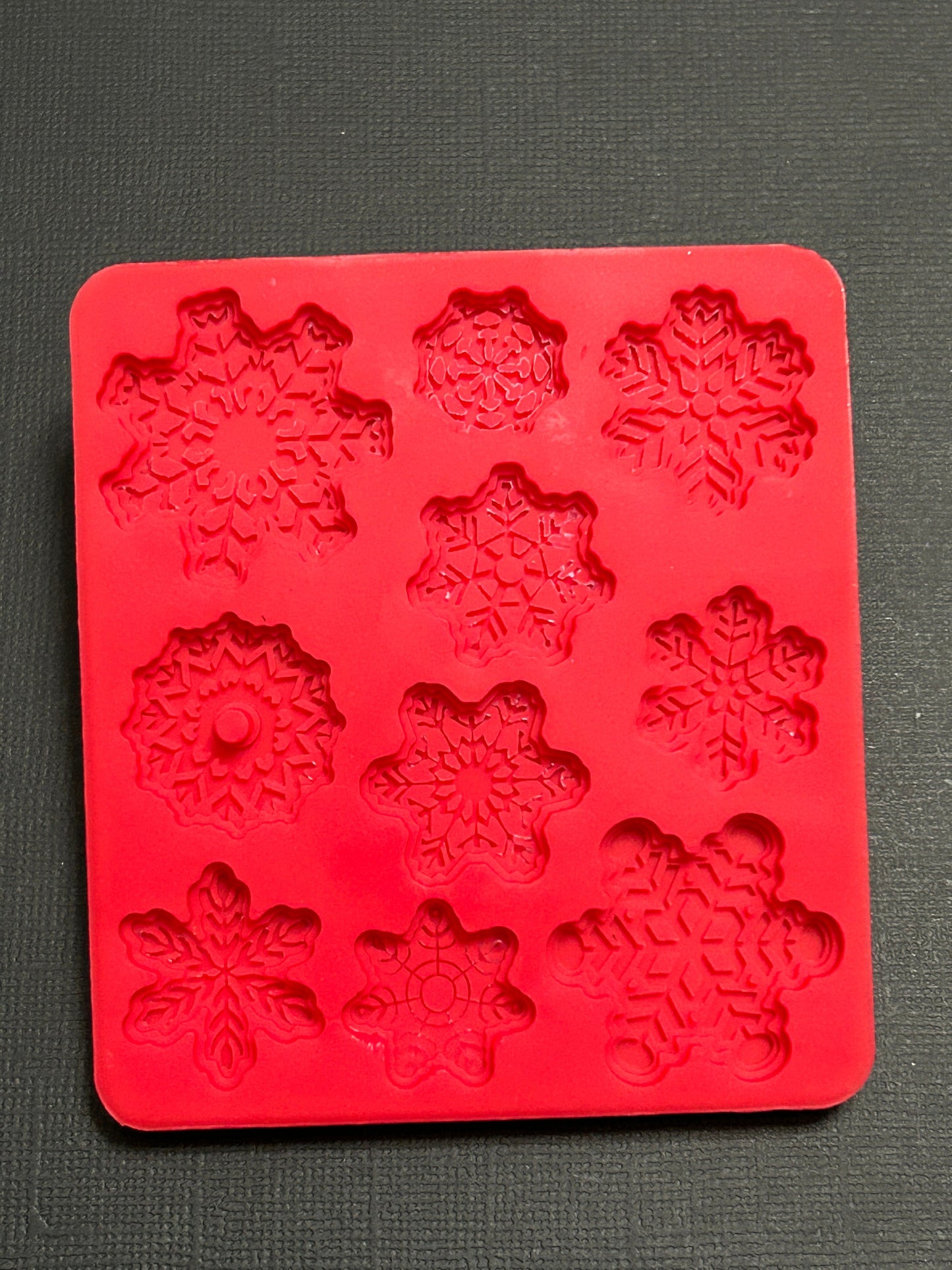 10pc Small Winter Snowflake Flexible Silicone Mold For Resin Crafts or Polymer Clay Liquid Clay
