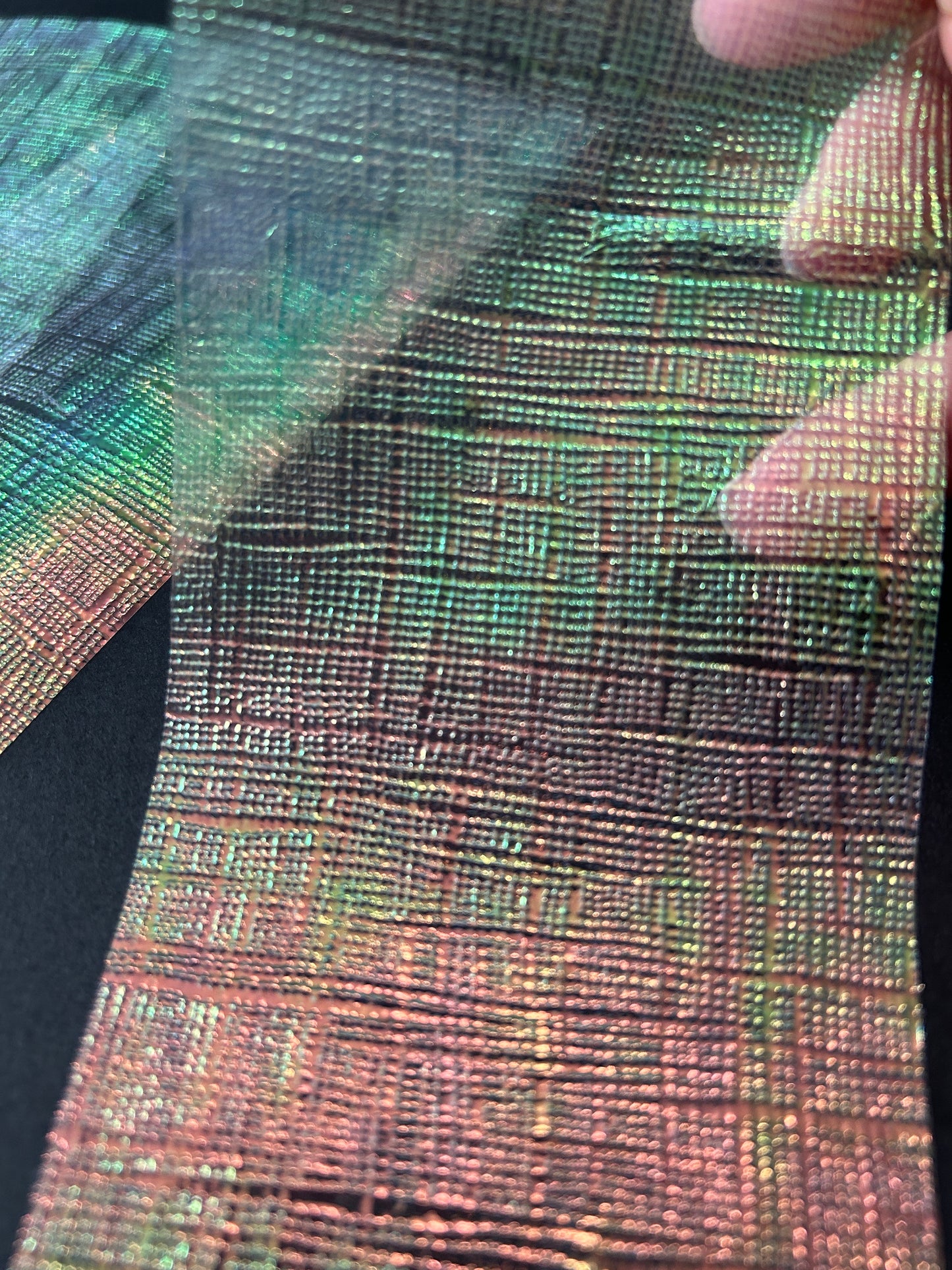 10pcs Textured Shimmer Faux Dichroic Iridescent AB Cellophane Film Dichro Sheets For Resin Crafts and More Reflects Pink Teal Green